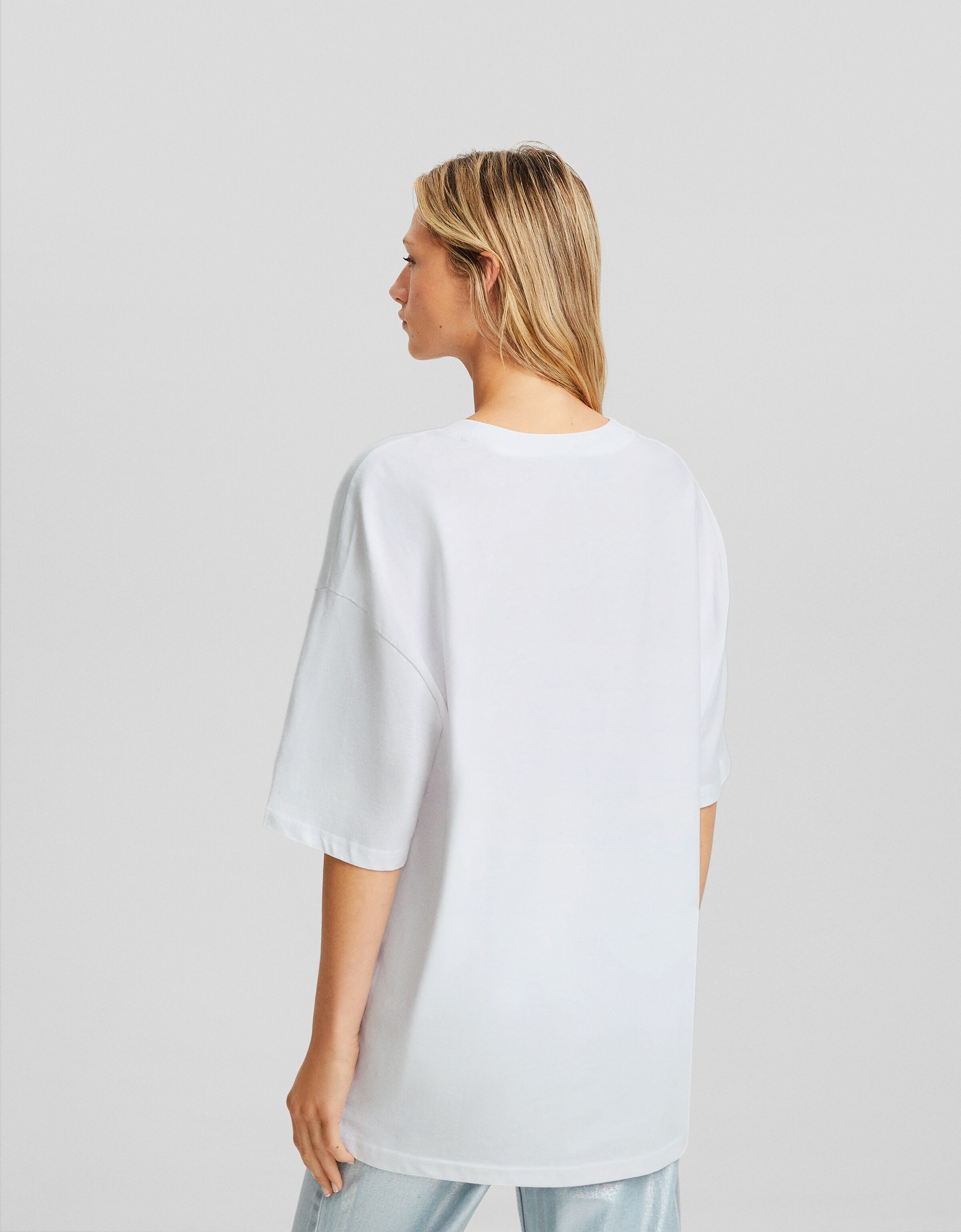 Oversize short sleeve T shirt Women Bershka