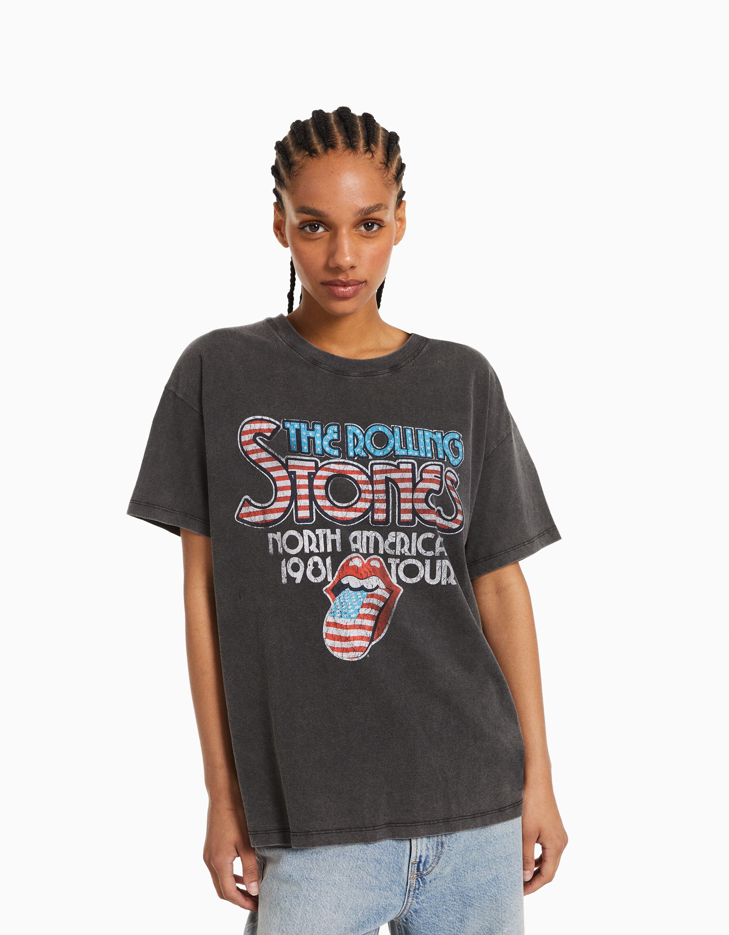 Pull and bear camiseta best sale rolling stones