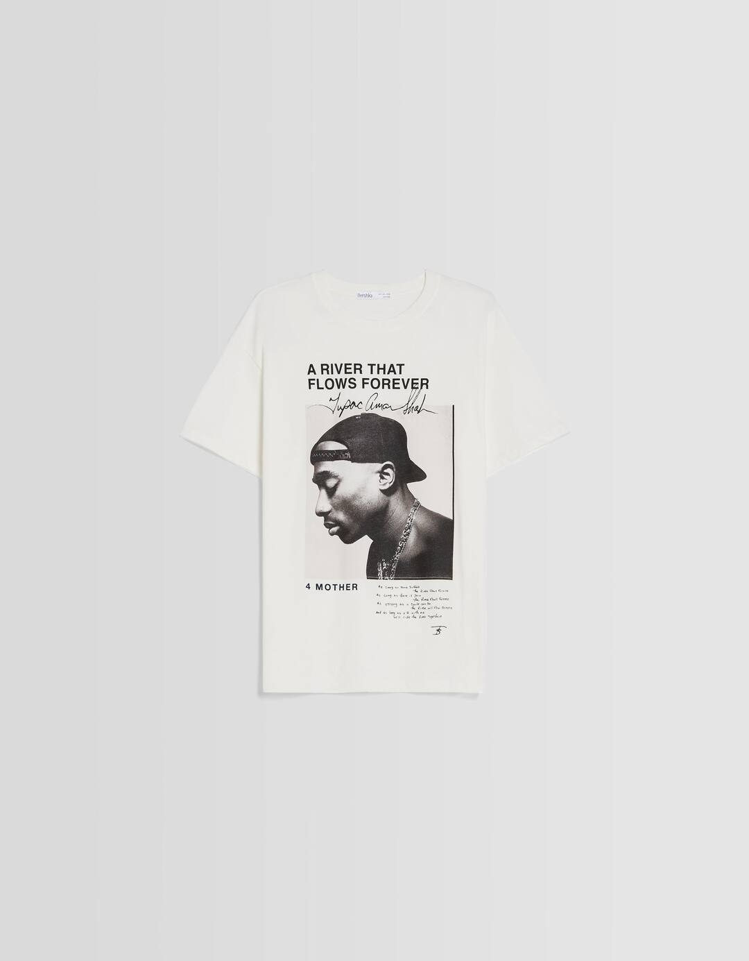 Tupac print short sleeve T-shirt