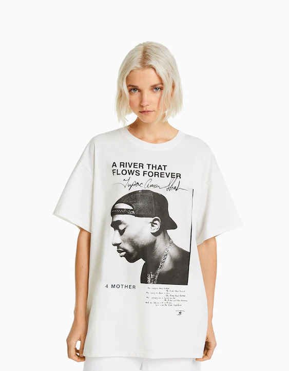 Tupac manga corta print - Camisetas - Bershka