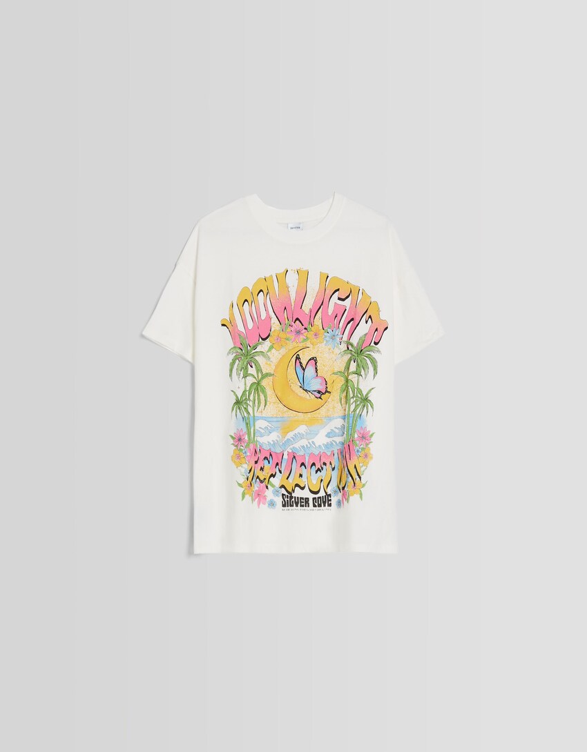 Short sleeve T-shirt with print - BSK Teen | Bershka