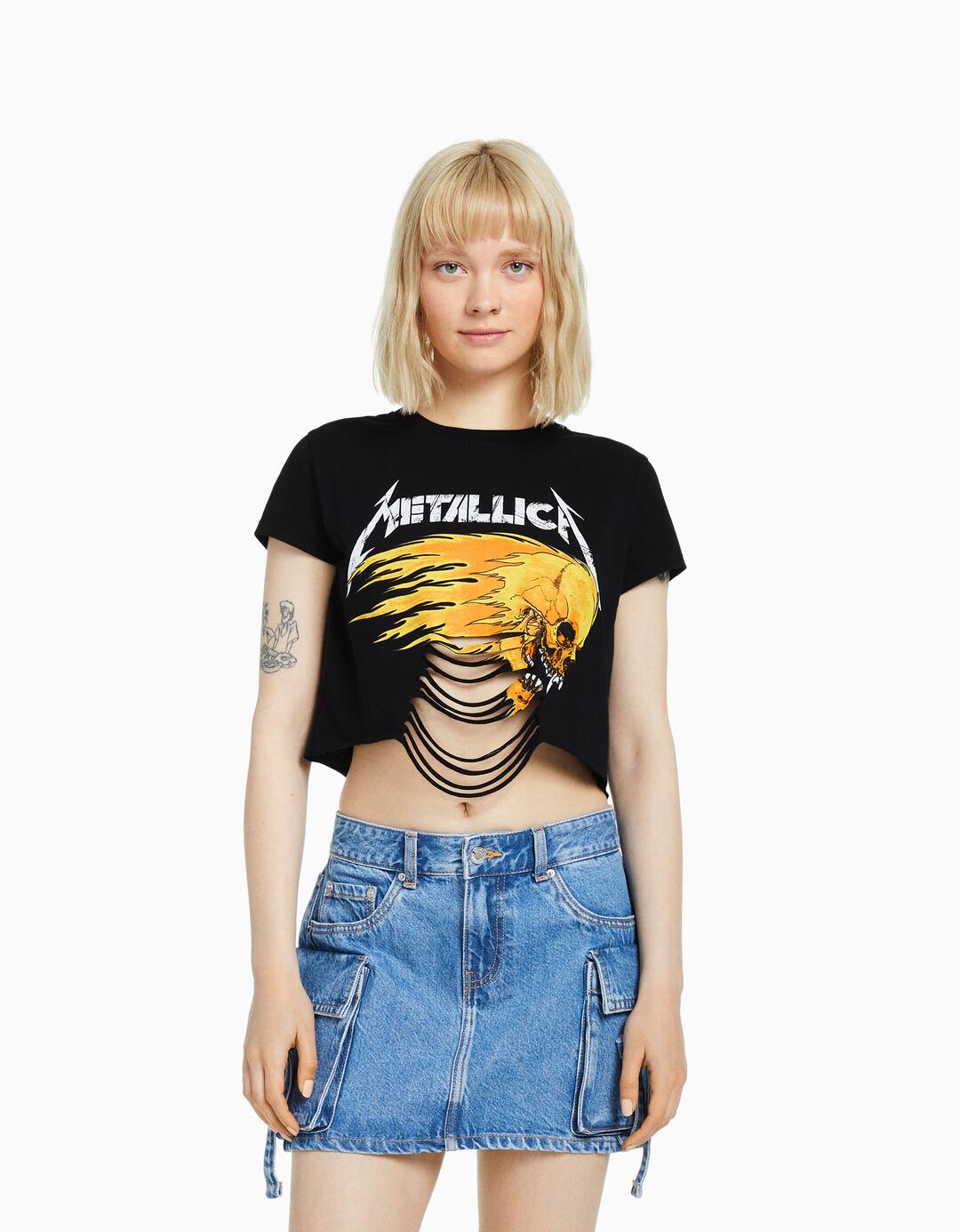 Short sleeve Metallica print T-shirt