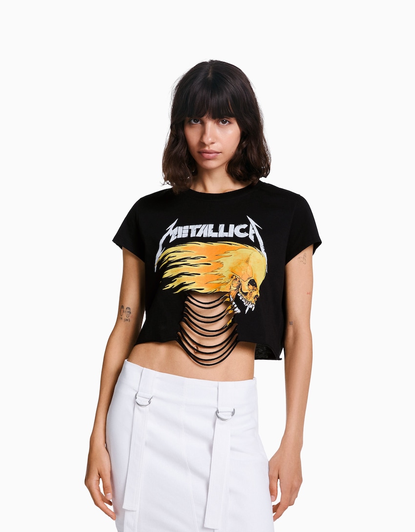 Short sleeve Metallica print T-shirt - Women
