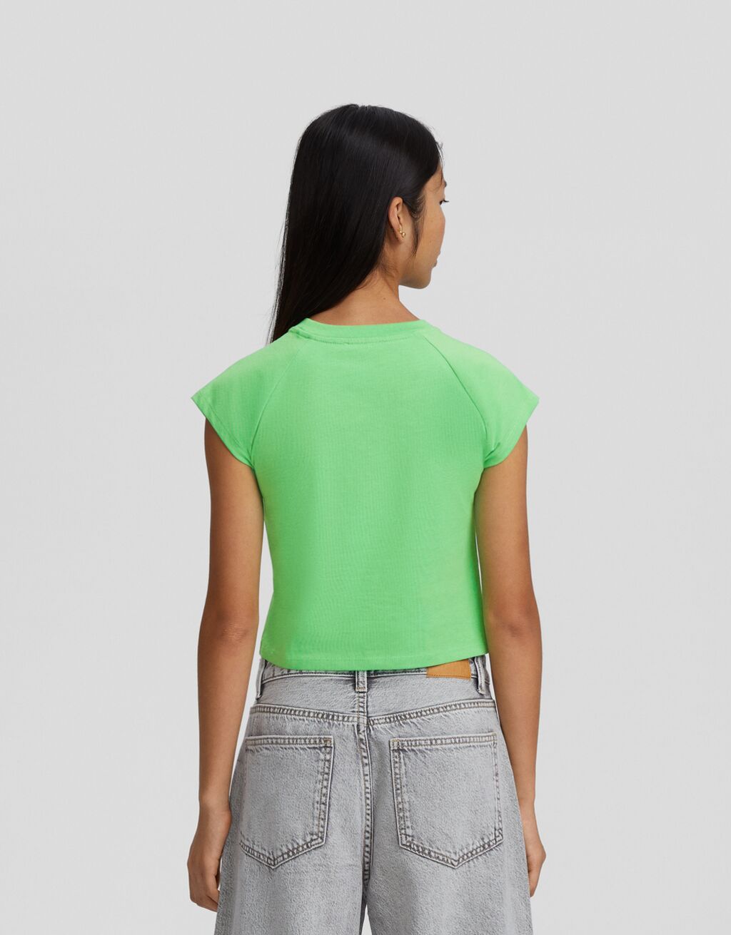 Short sleeve faded effect print T shirt Short Sleeve BSK Teen