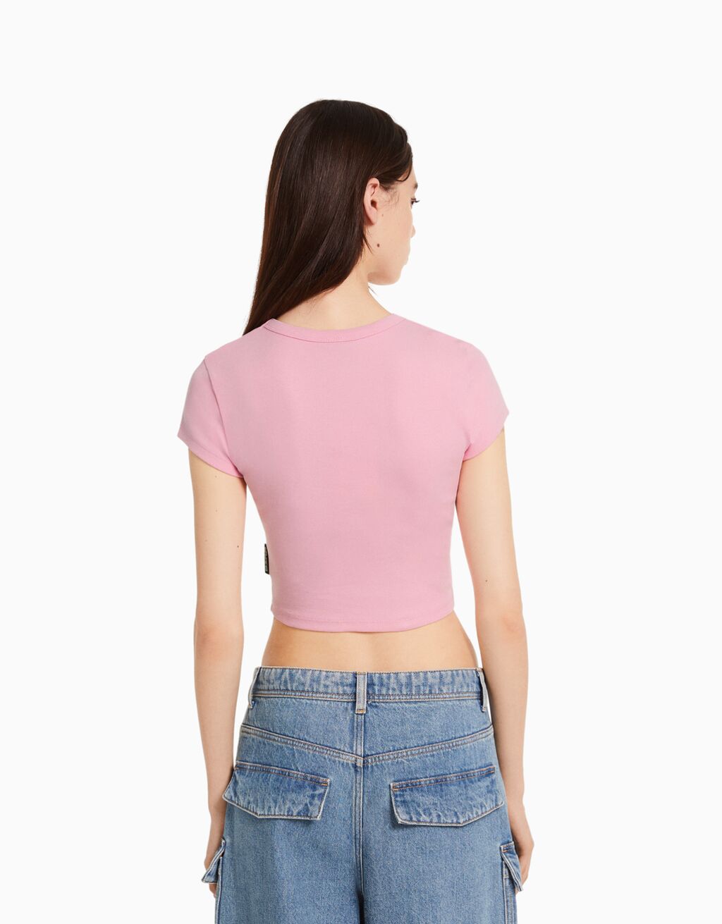 Camiseta 2025 rosa bershka
