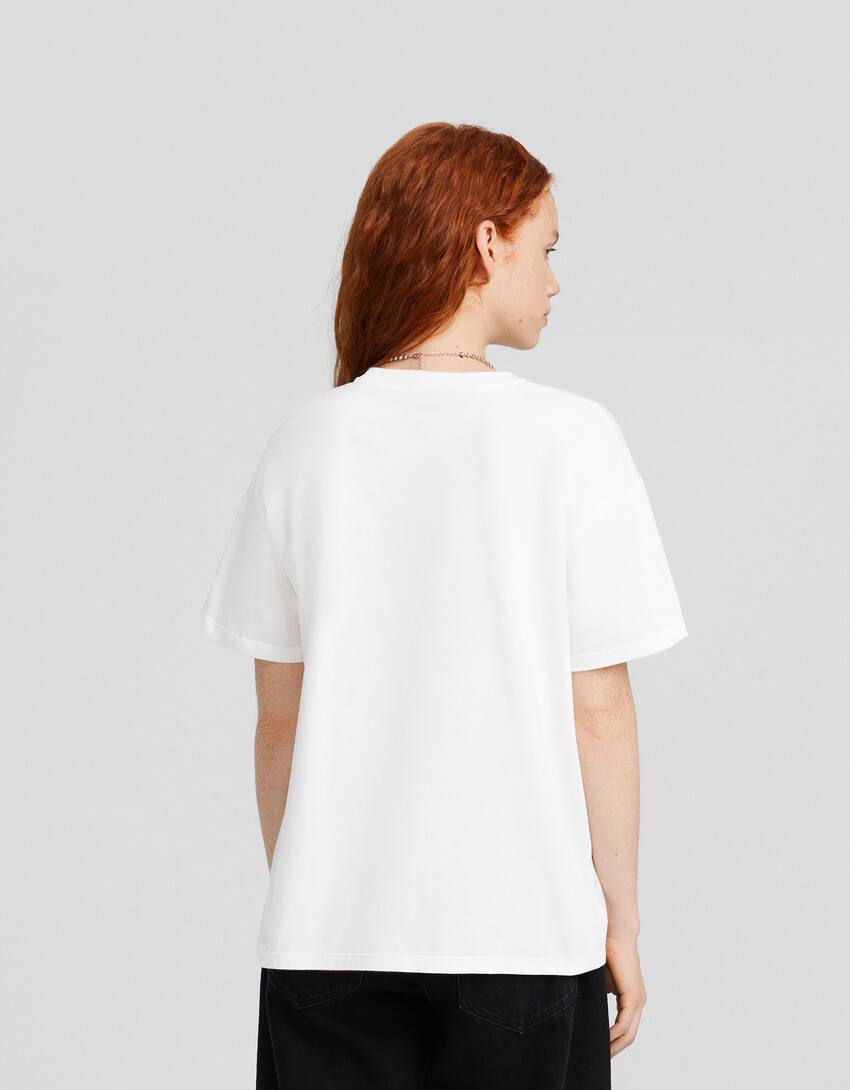 Oversize short sleeve Kurt Cobain print T-shirt-Off white-1