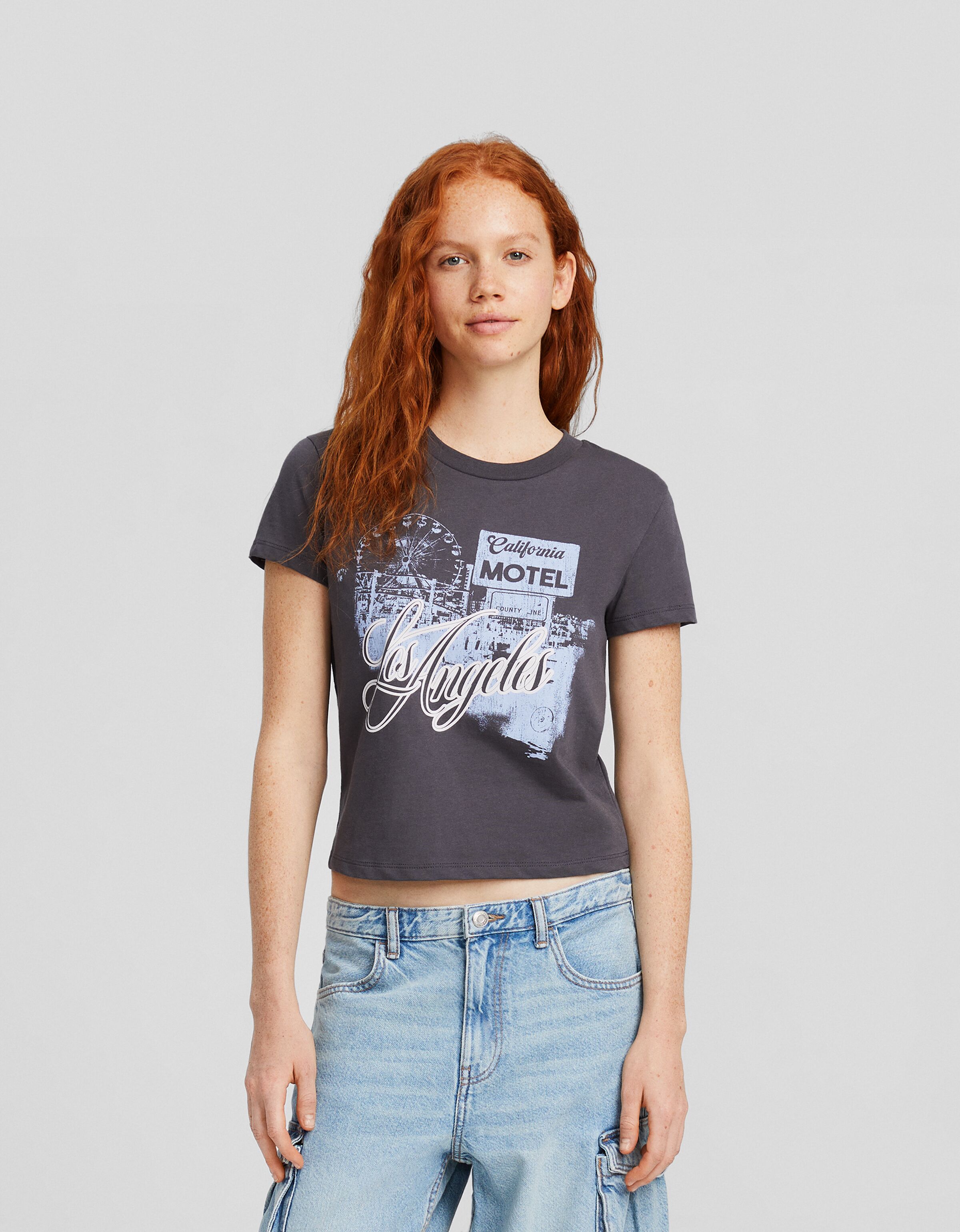 Camisetas manga cheap corta mujer bershka