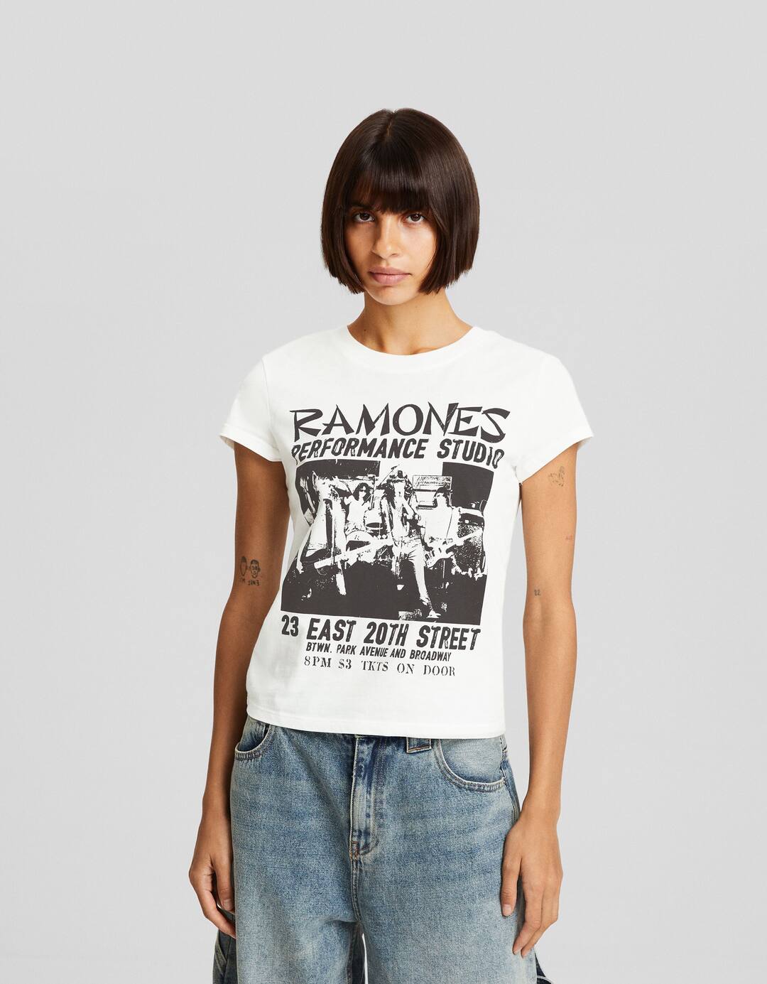 Short sleeve Ramones print T-shirt