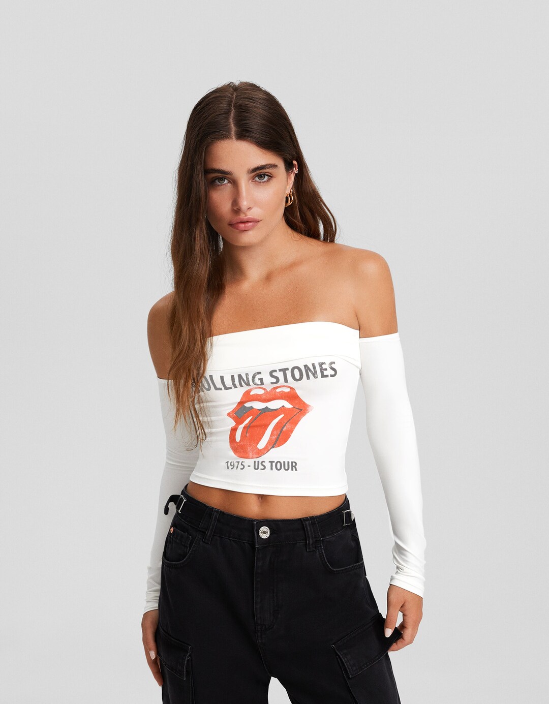 T-shirt The Rolling Stones manches longues imprimé