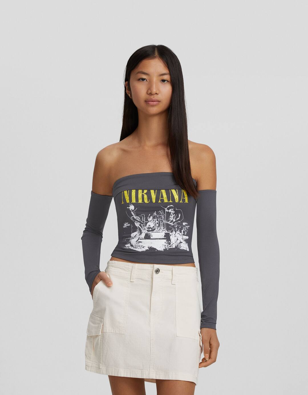Nirvana print long sleeve T-shirt
