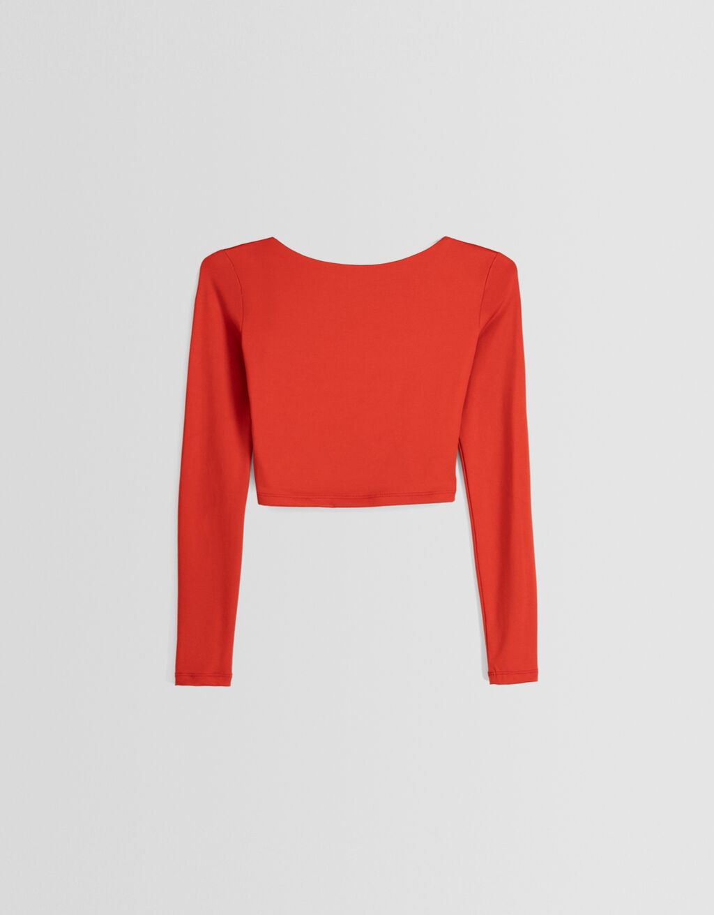 Long sleeve Tshirt with an open back Women Bershka