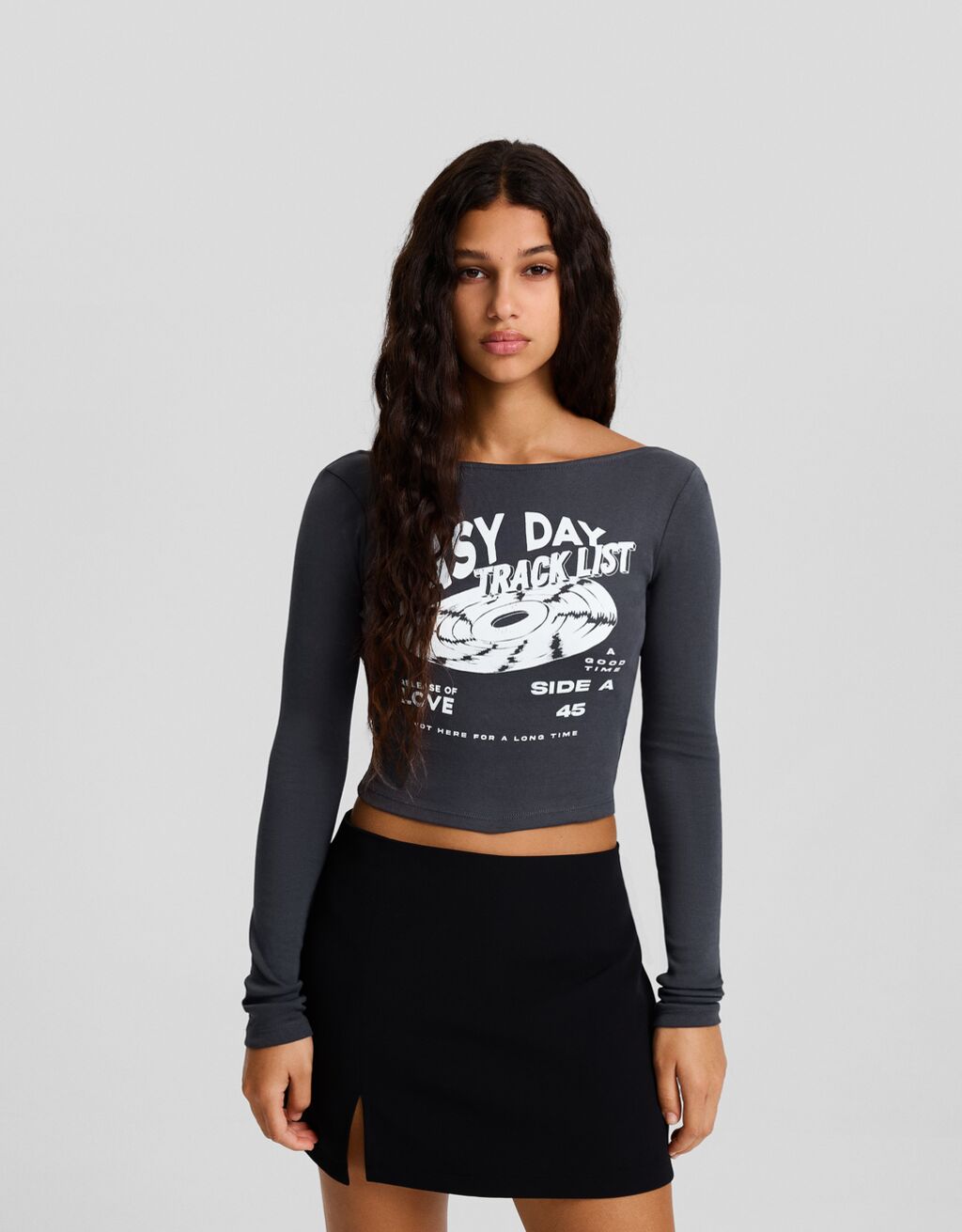 T shirt met store print op rug