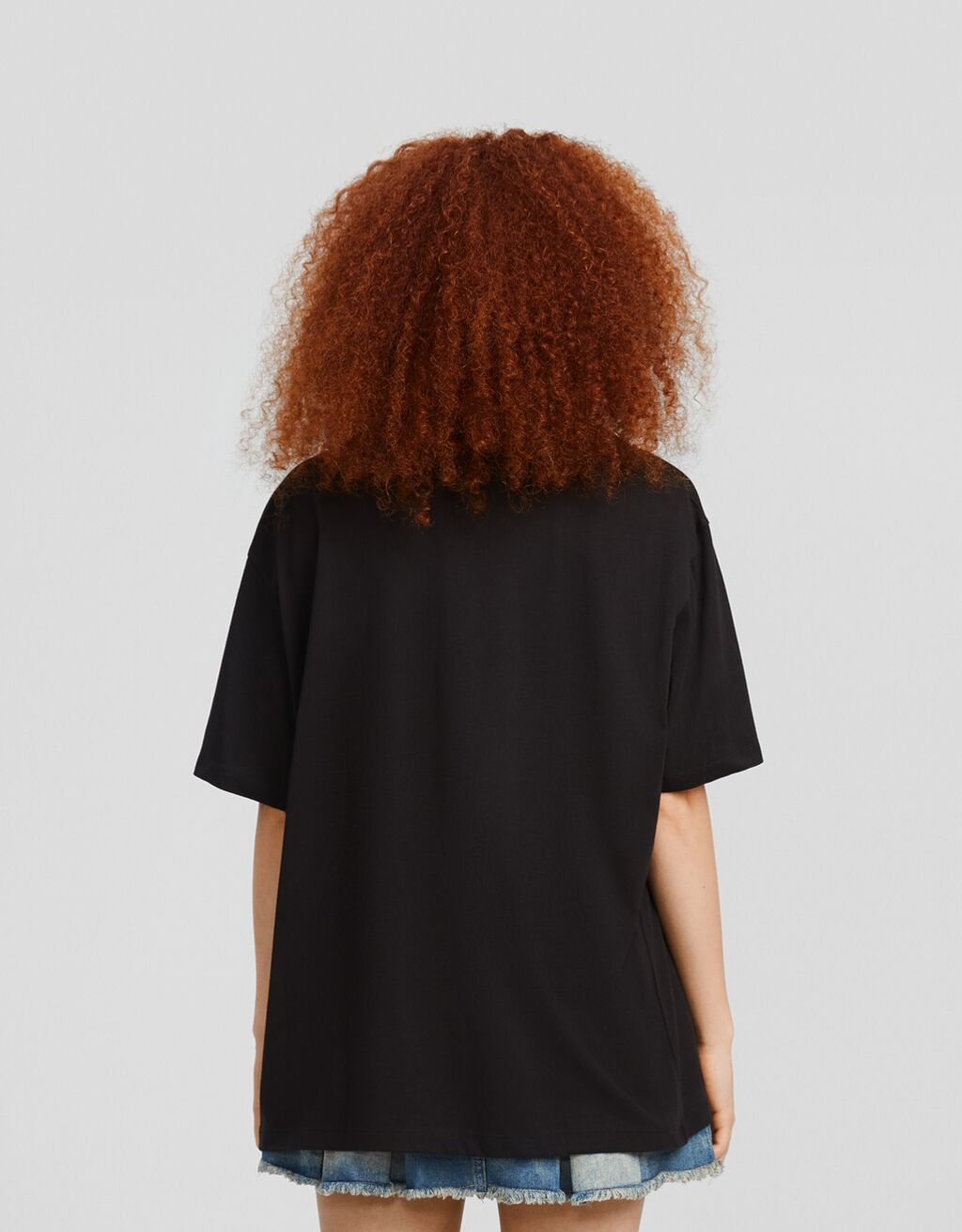 Short sleeve oversize Scream print T-shirt-Black-1