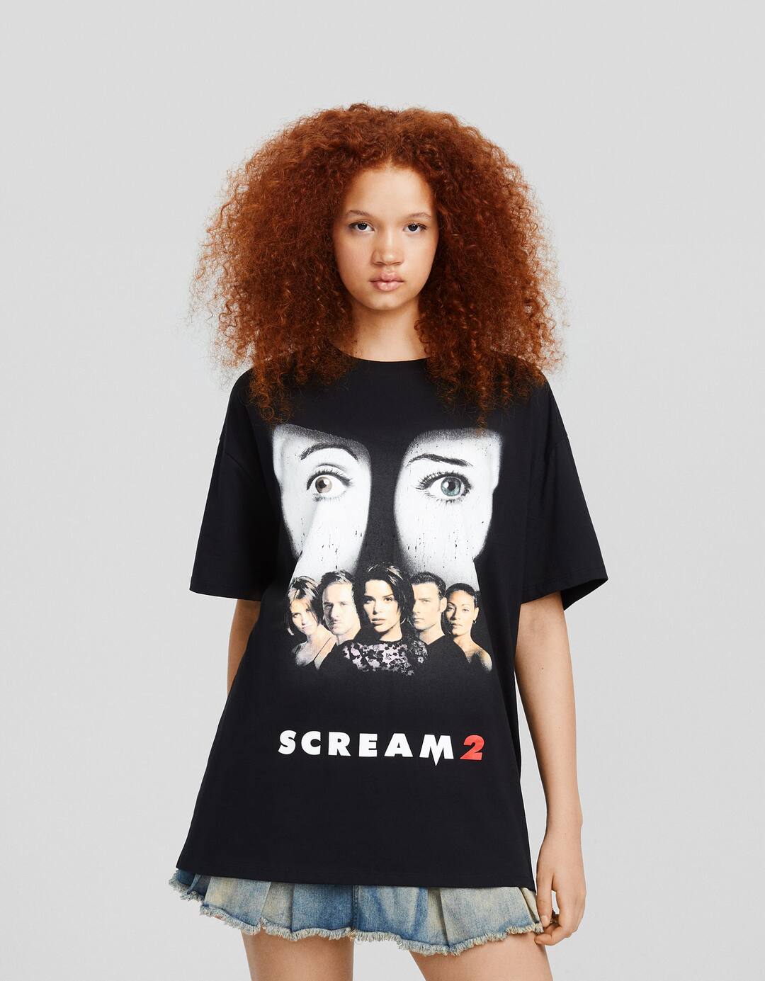 Short sleeve oversize Scream print T-shirt