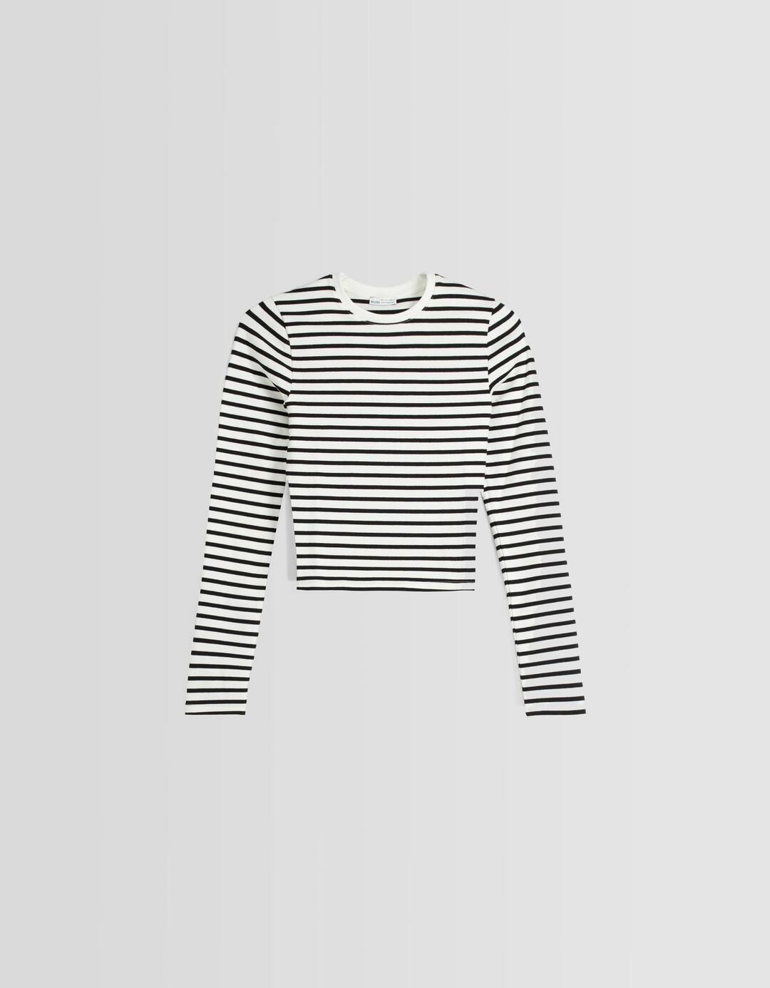 Camiseta manga larga cuello redondo