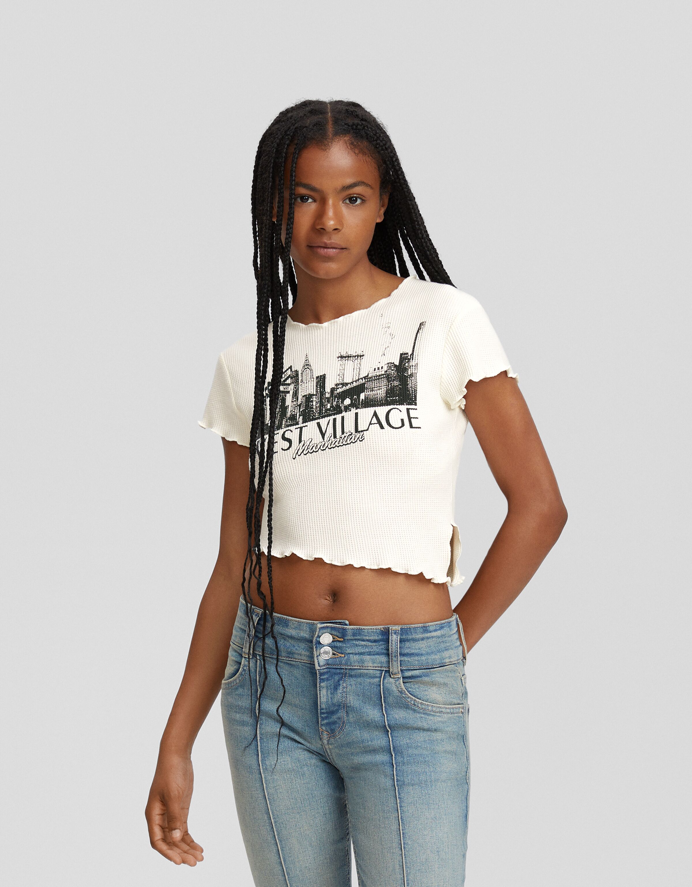 Bershka camisetas discount mujer manga corta