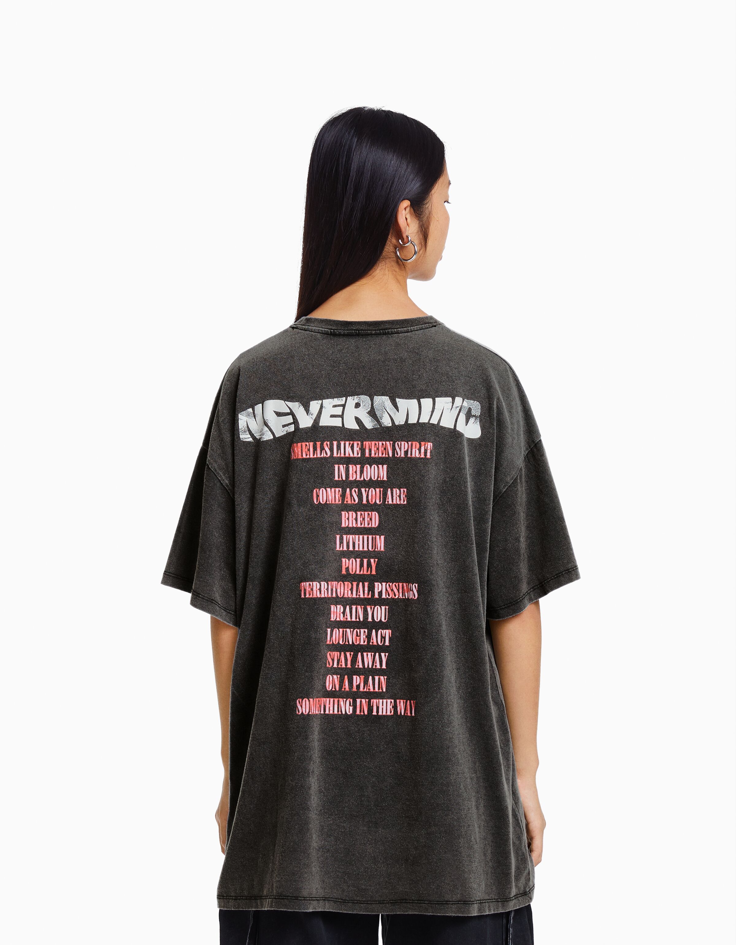 Printed short sleeve oversize Nirvana T shirt