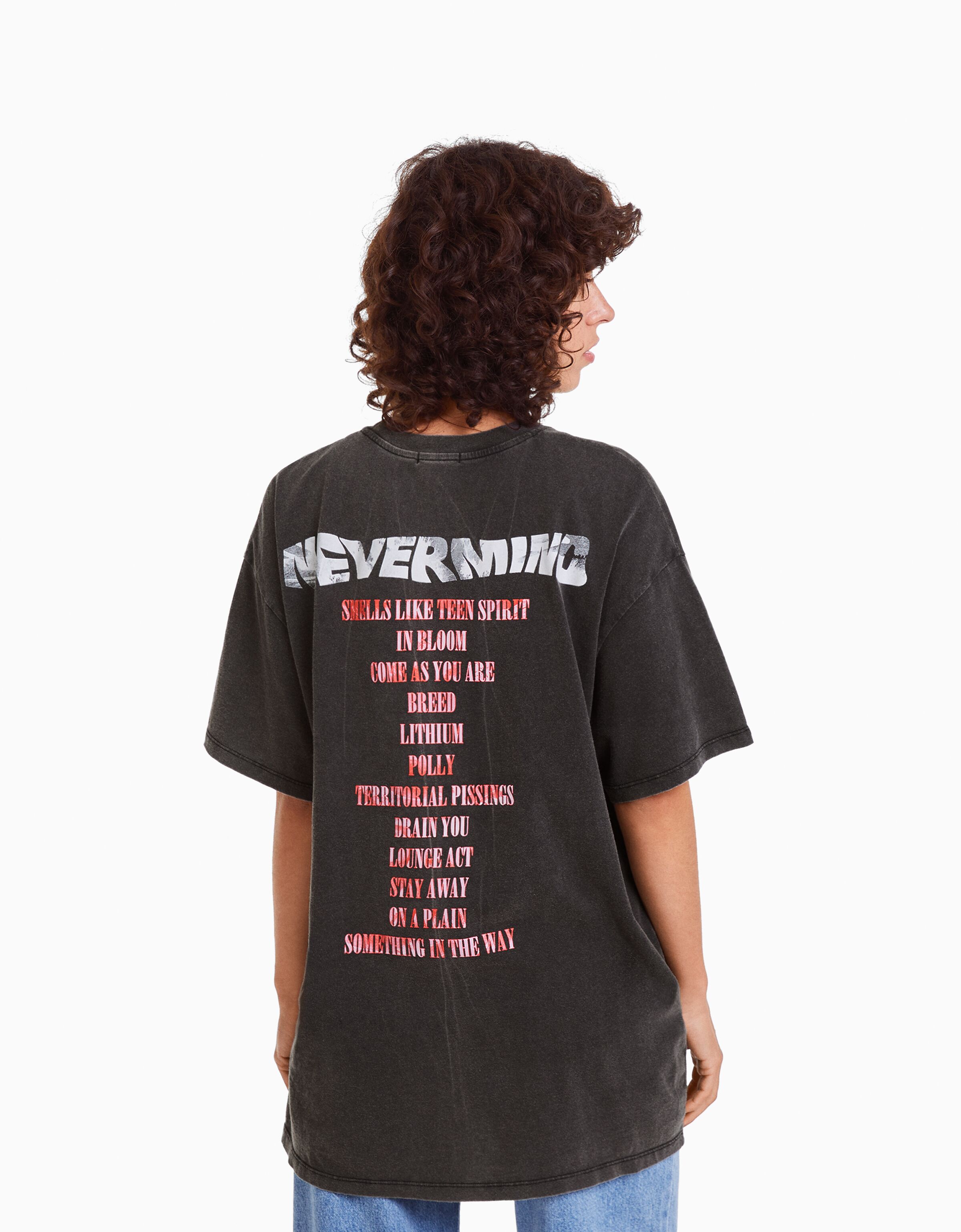 Printed short sleeve oversize Nirvana T shirt SALE up to 50 off