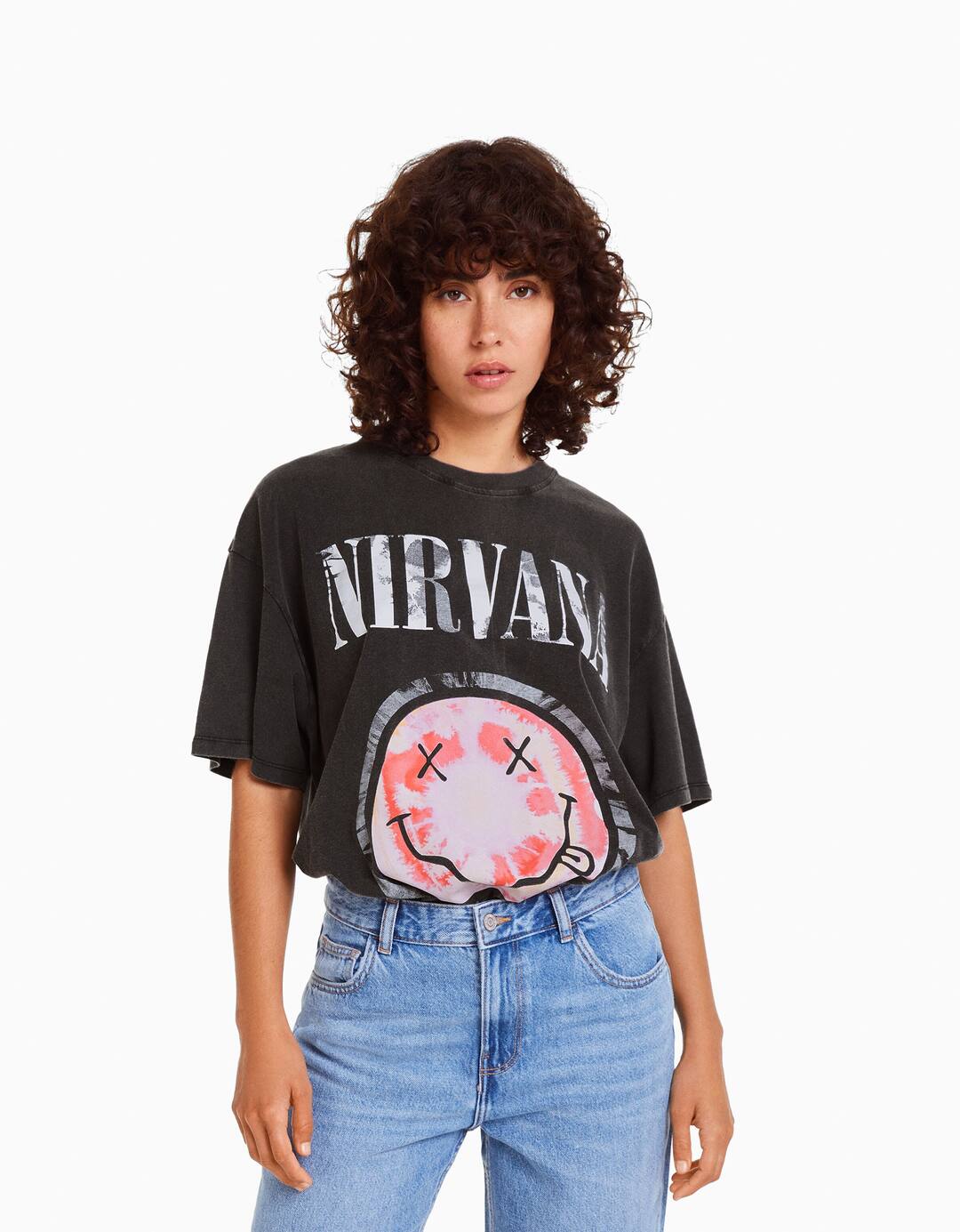 Printed short sleeve oversize Nirvana T-shirt