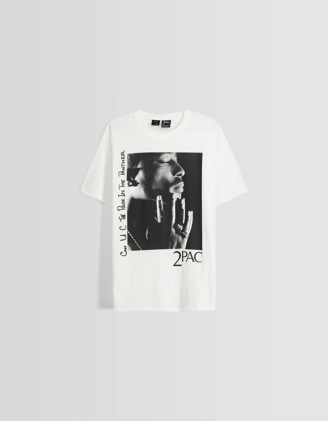 Tupac print oversize short sleeve T-shirt