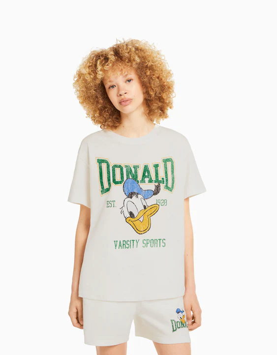Camiseta Donald manga corta print - Camisetas - BSK Teen Bershka