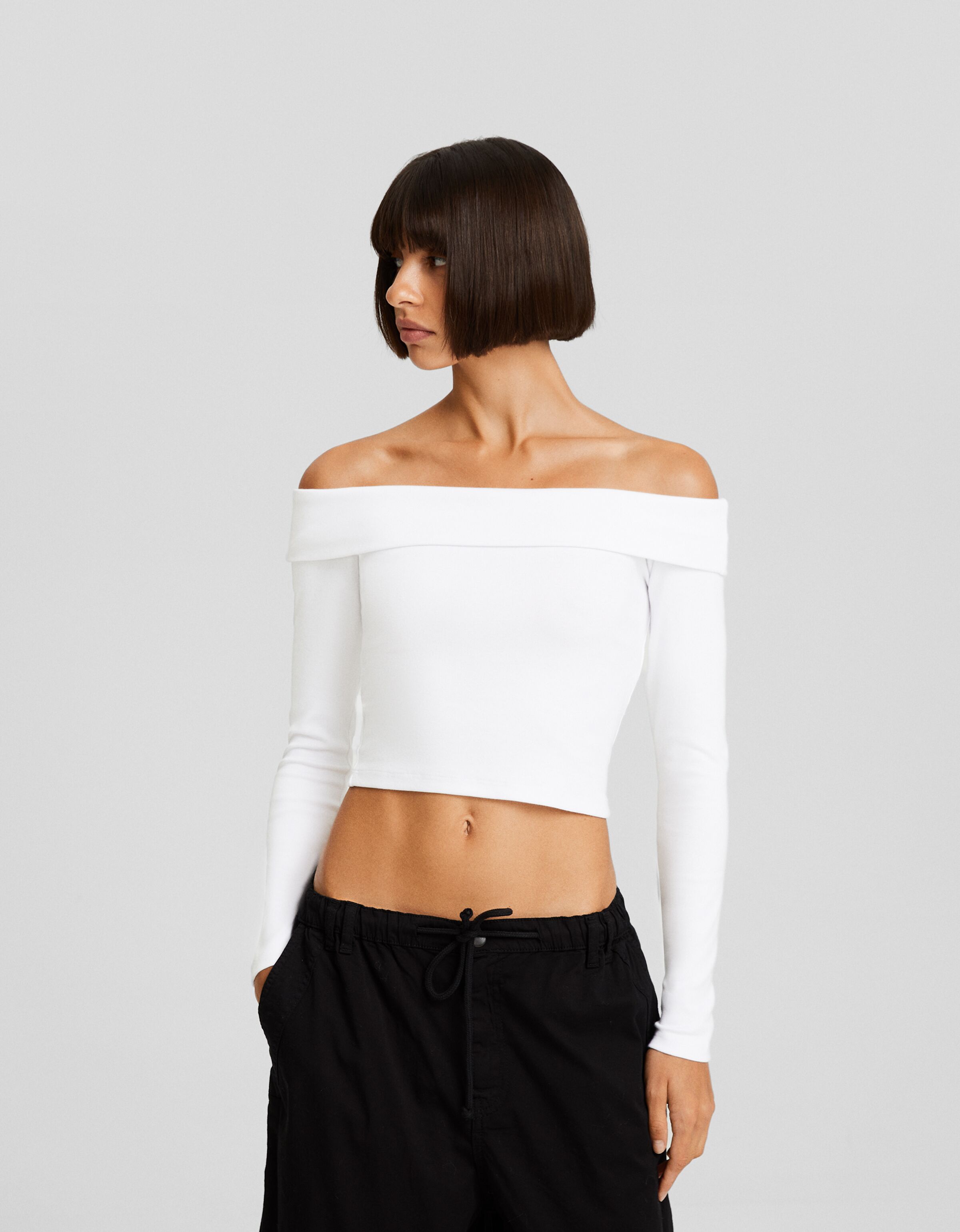 Bershka off shoulder discount top