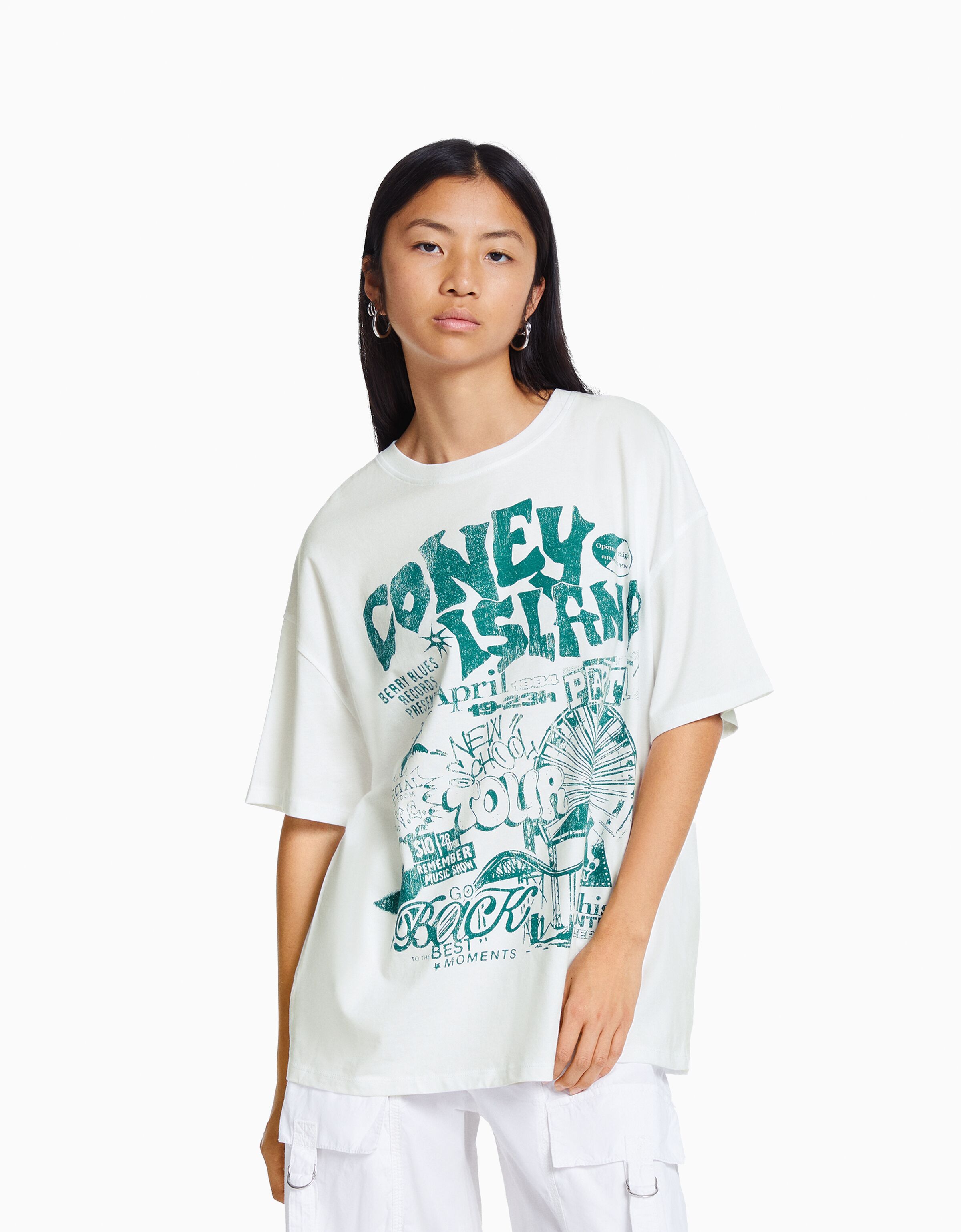 Camisetas de store manga corta bershka