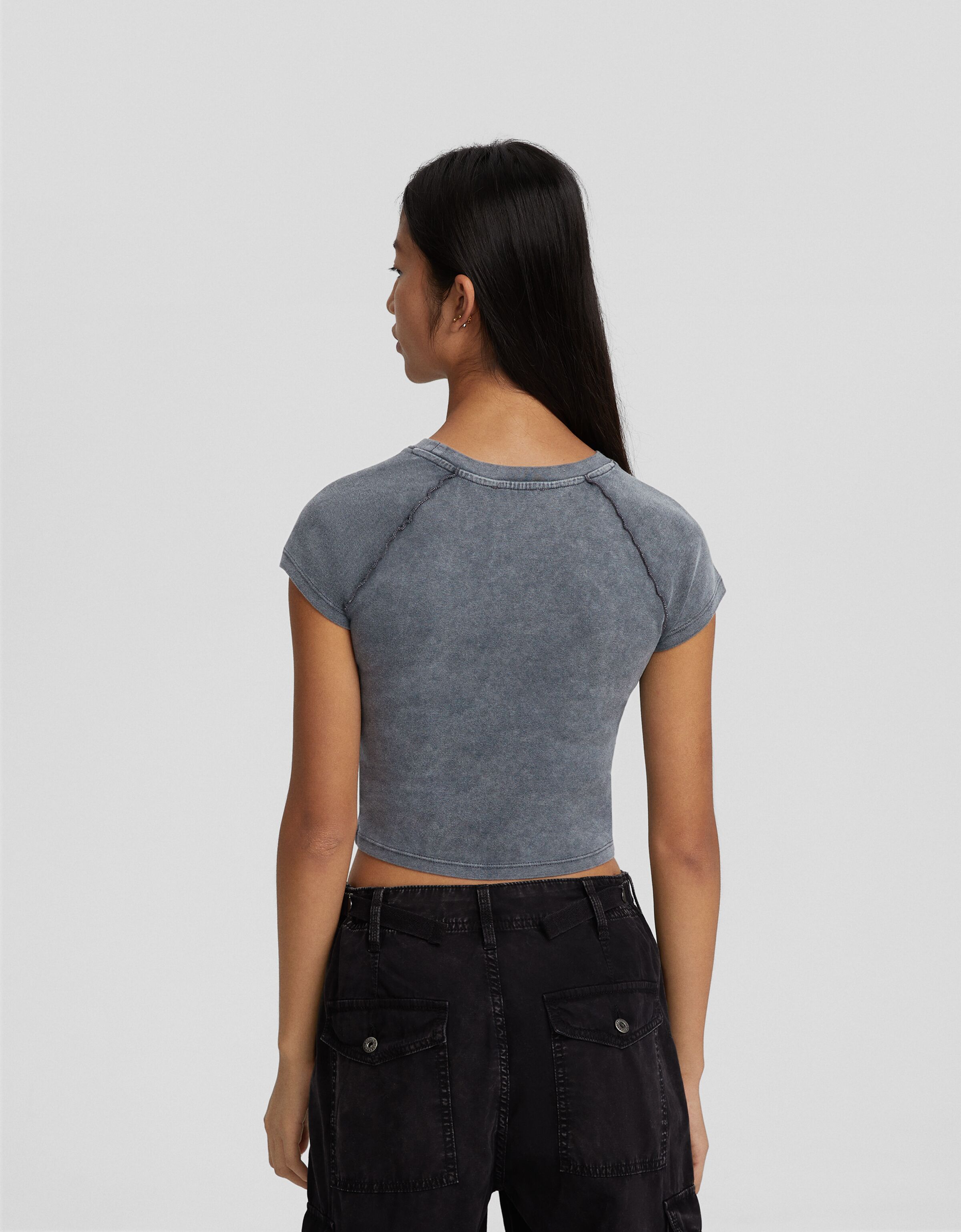 Camiseta ac dc mujer bershka outlet