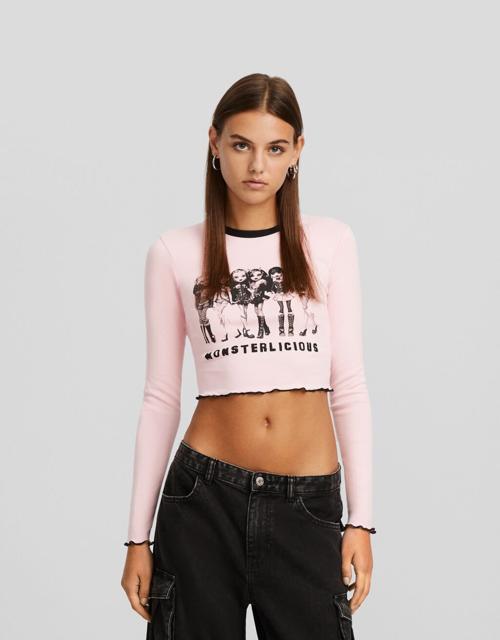 Monster High printed long sleeve T shirt bershkastyle Women