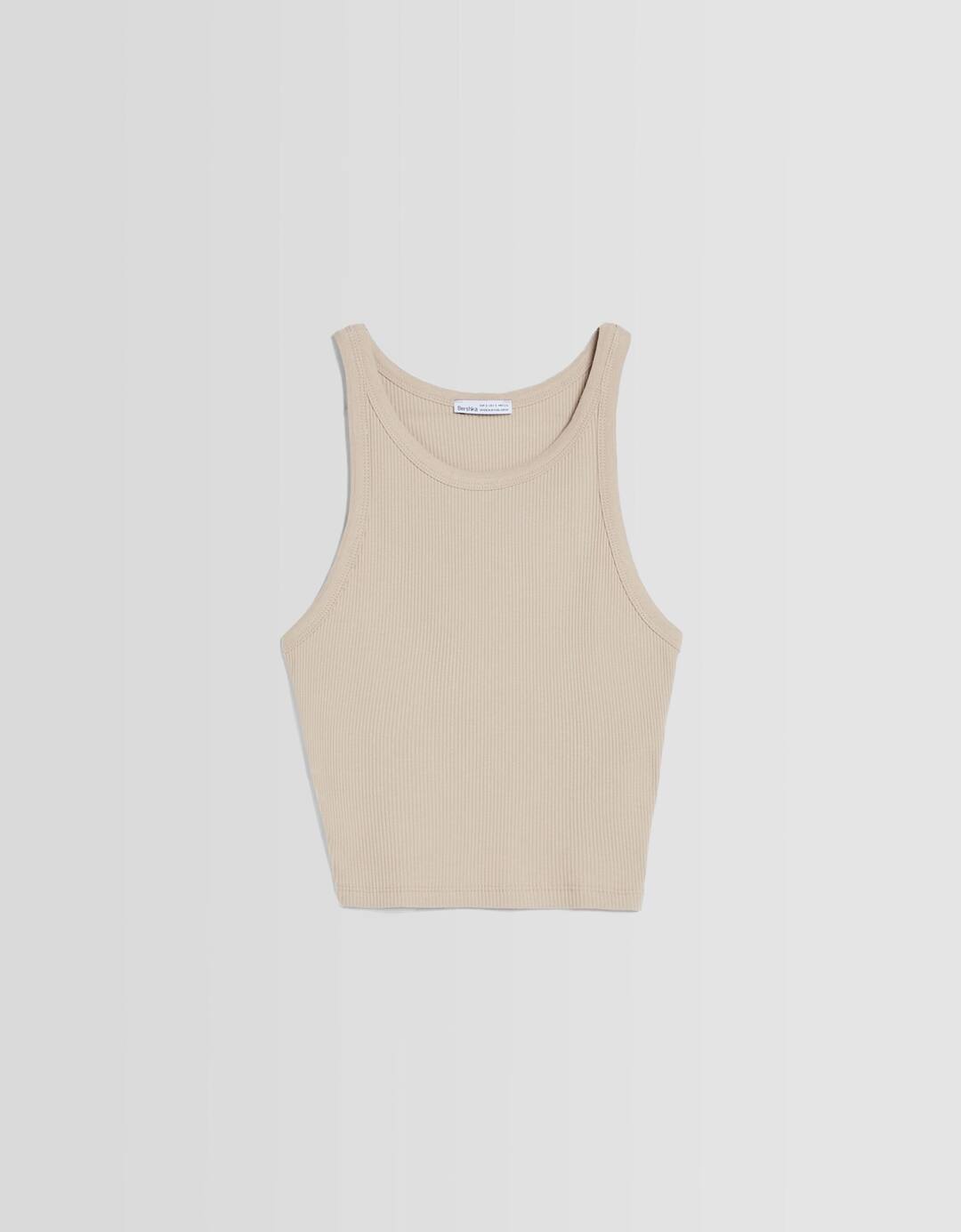 Camiseta sin mangas rib