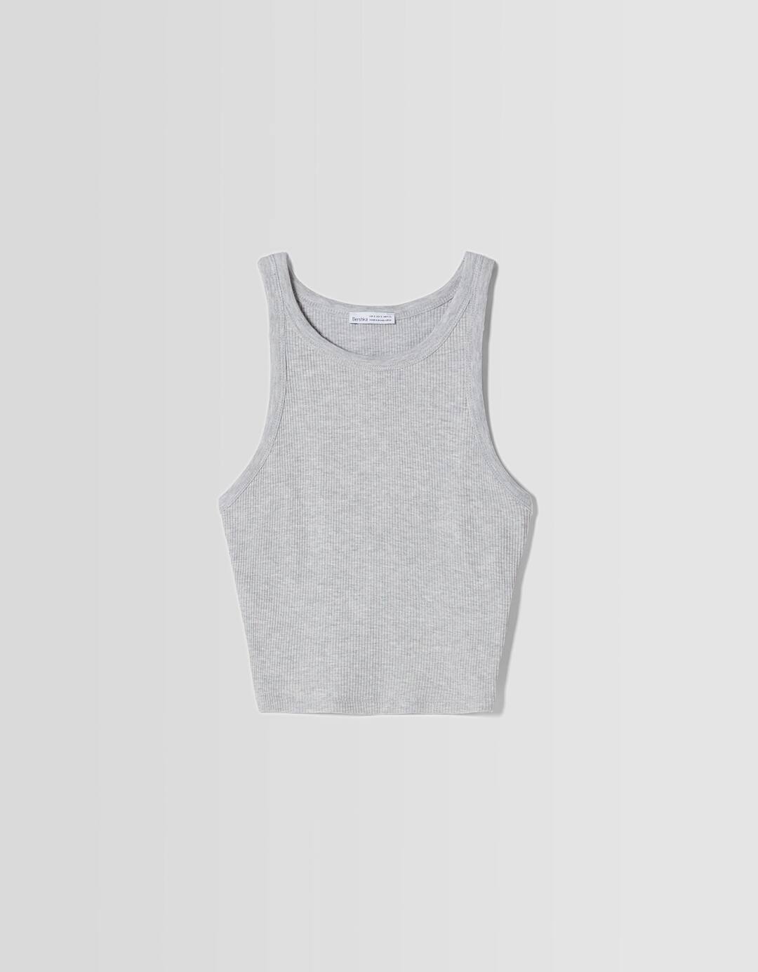Camiseta sin mangas rib