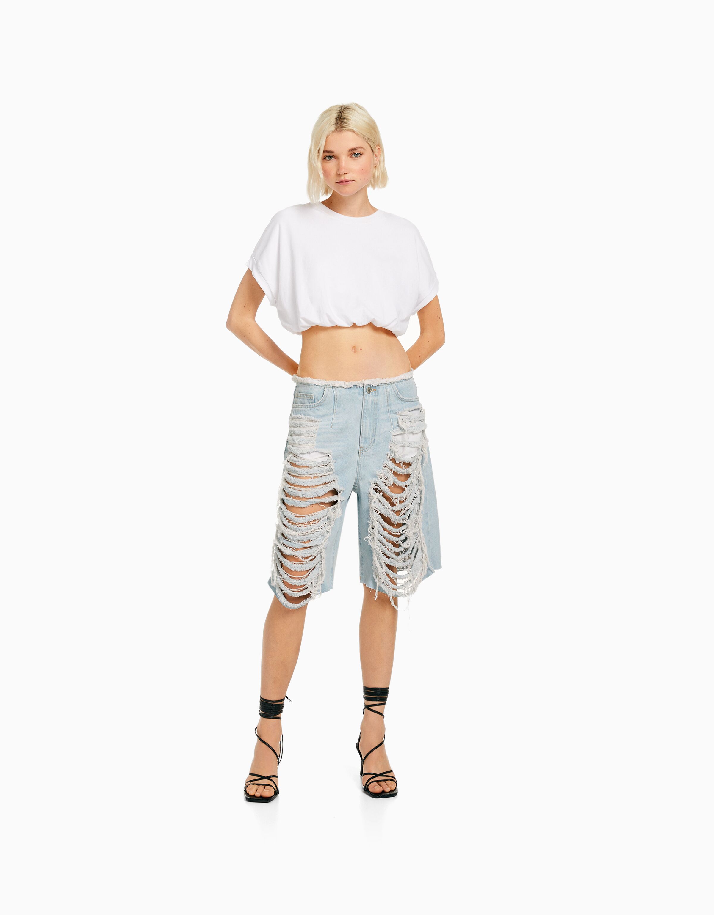 Shorts rotos bershka top