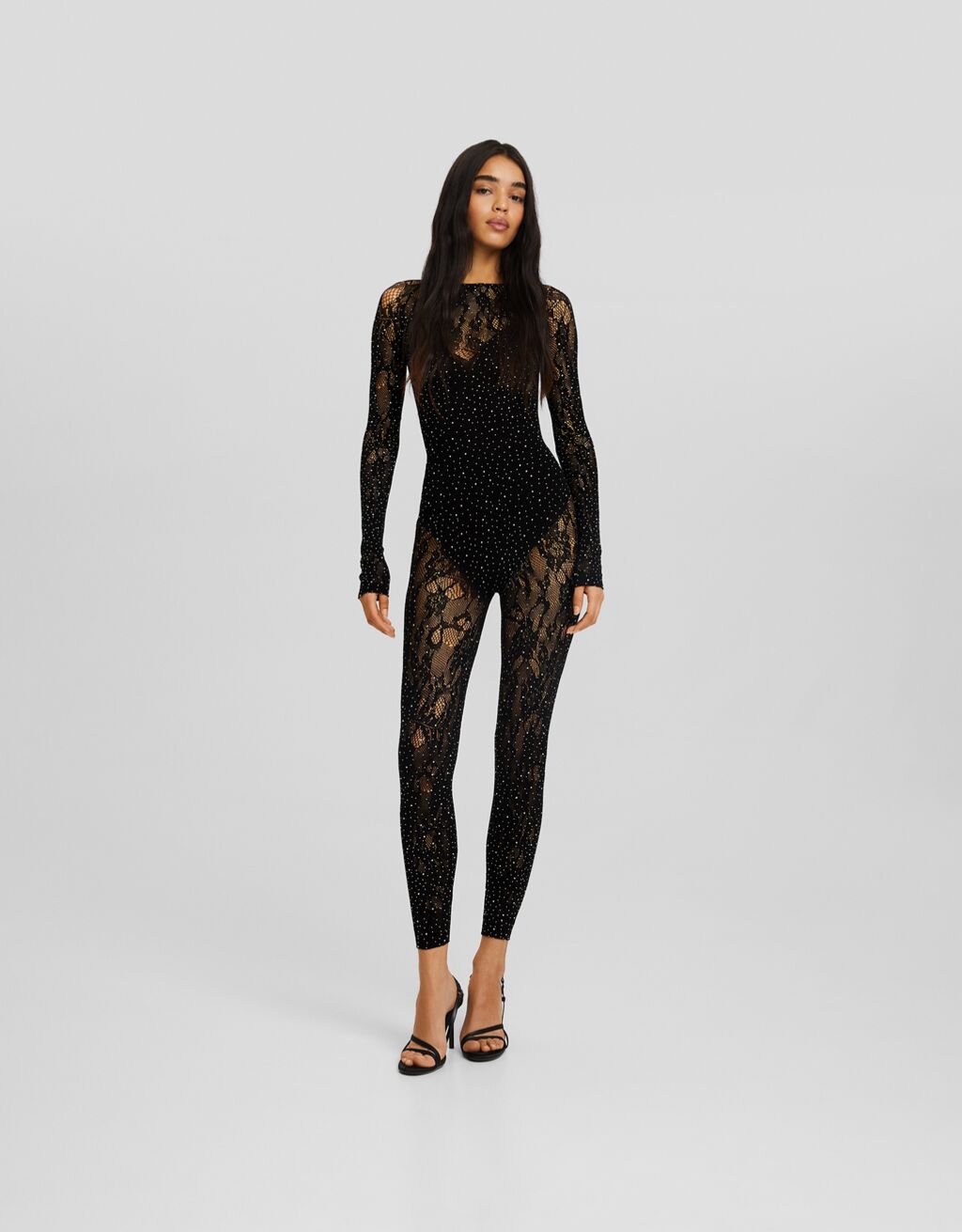 Long-Sleeved Seamless Lace Body 