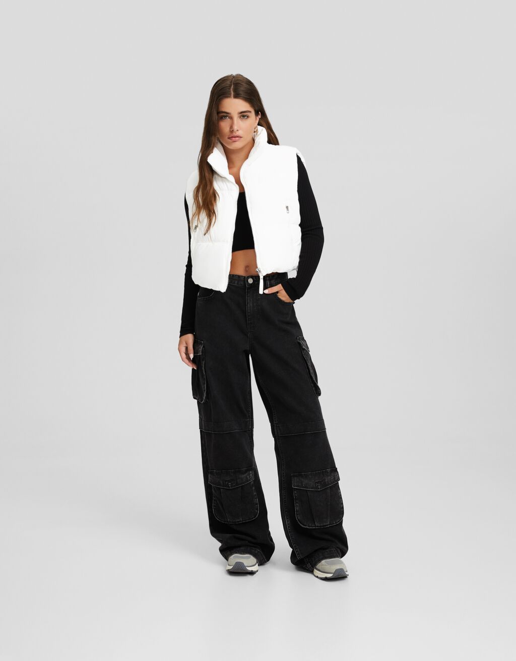 Cropped Technical Gilet BSK Teen Bershka cropped-technical-gilet-bsk-teen-bershka