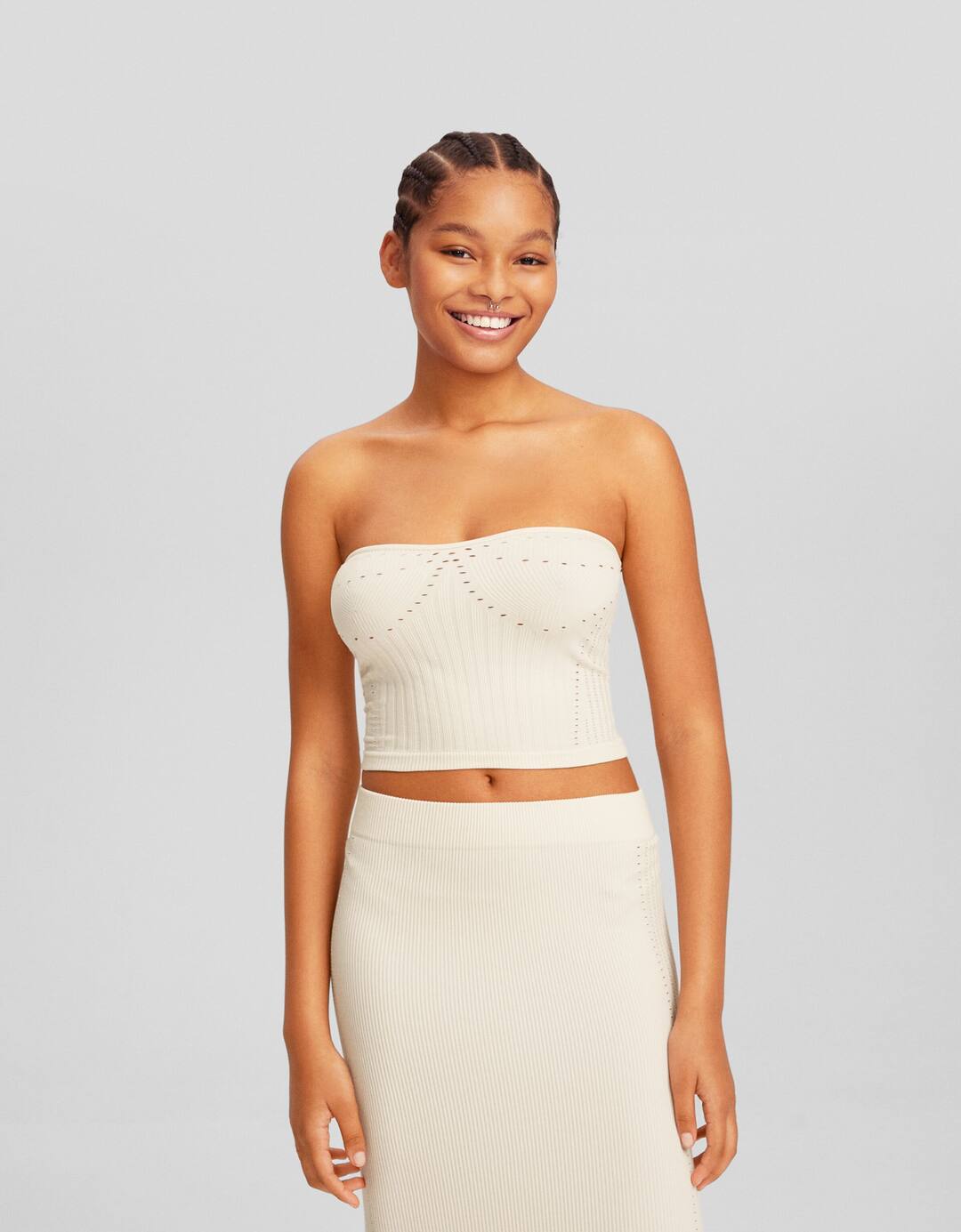 Seamless faded bandeau top