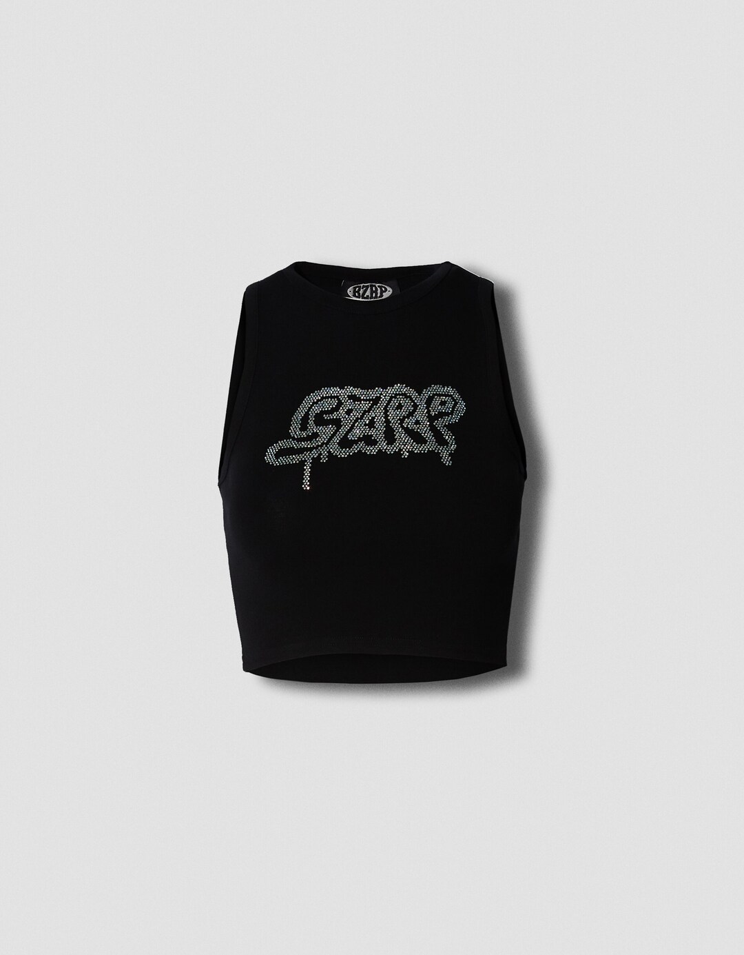 Top BERSHKA ft. BIZARRAP sin mangas strass