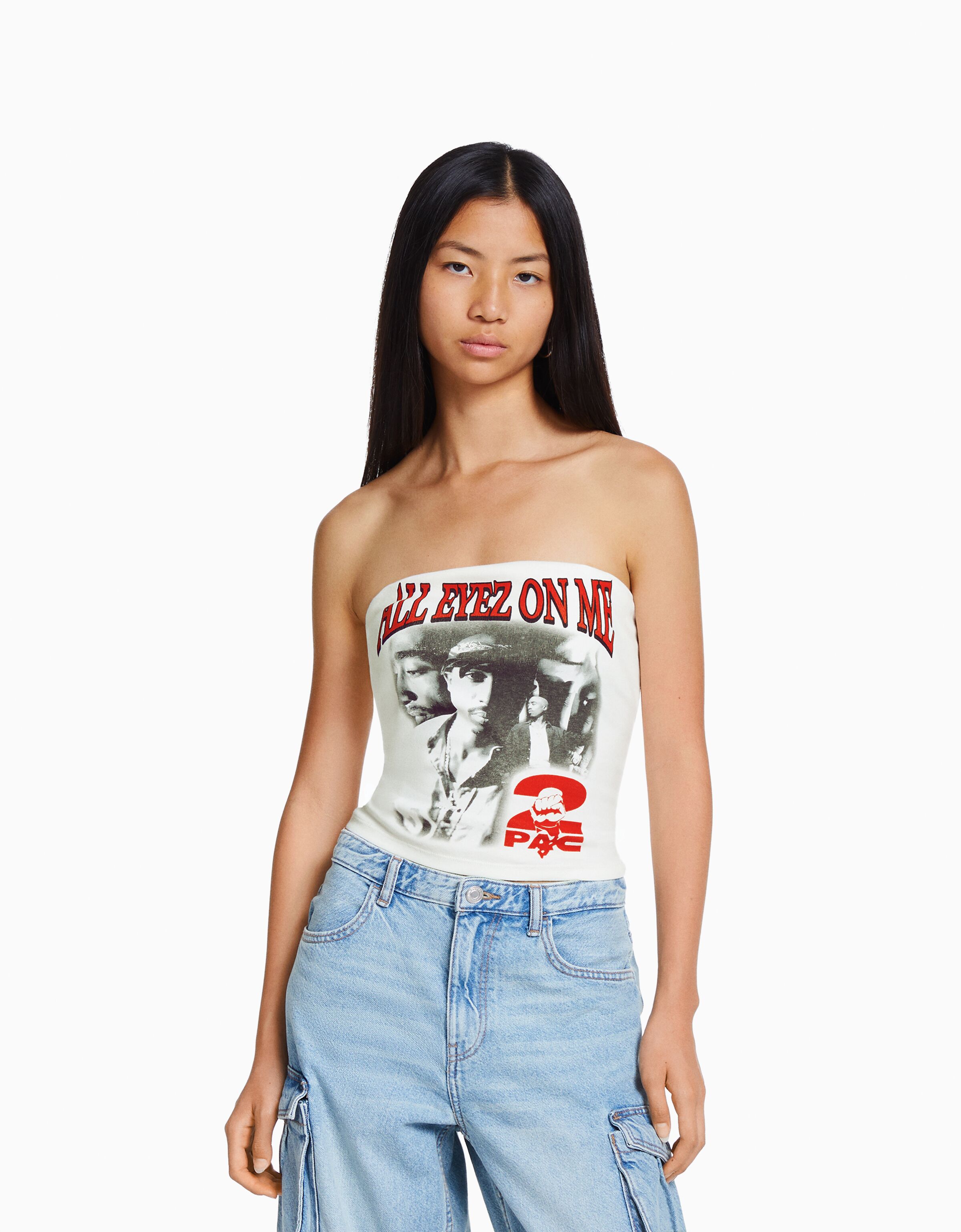 Bershka sales strapless top