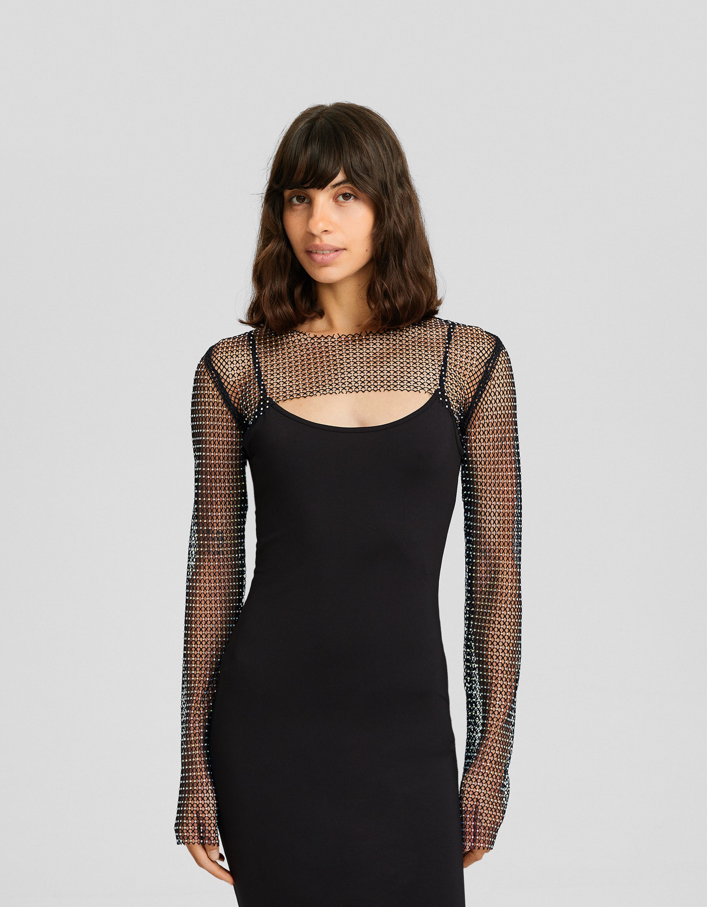 Bershka camisetas sale manga larga mujer