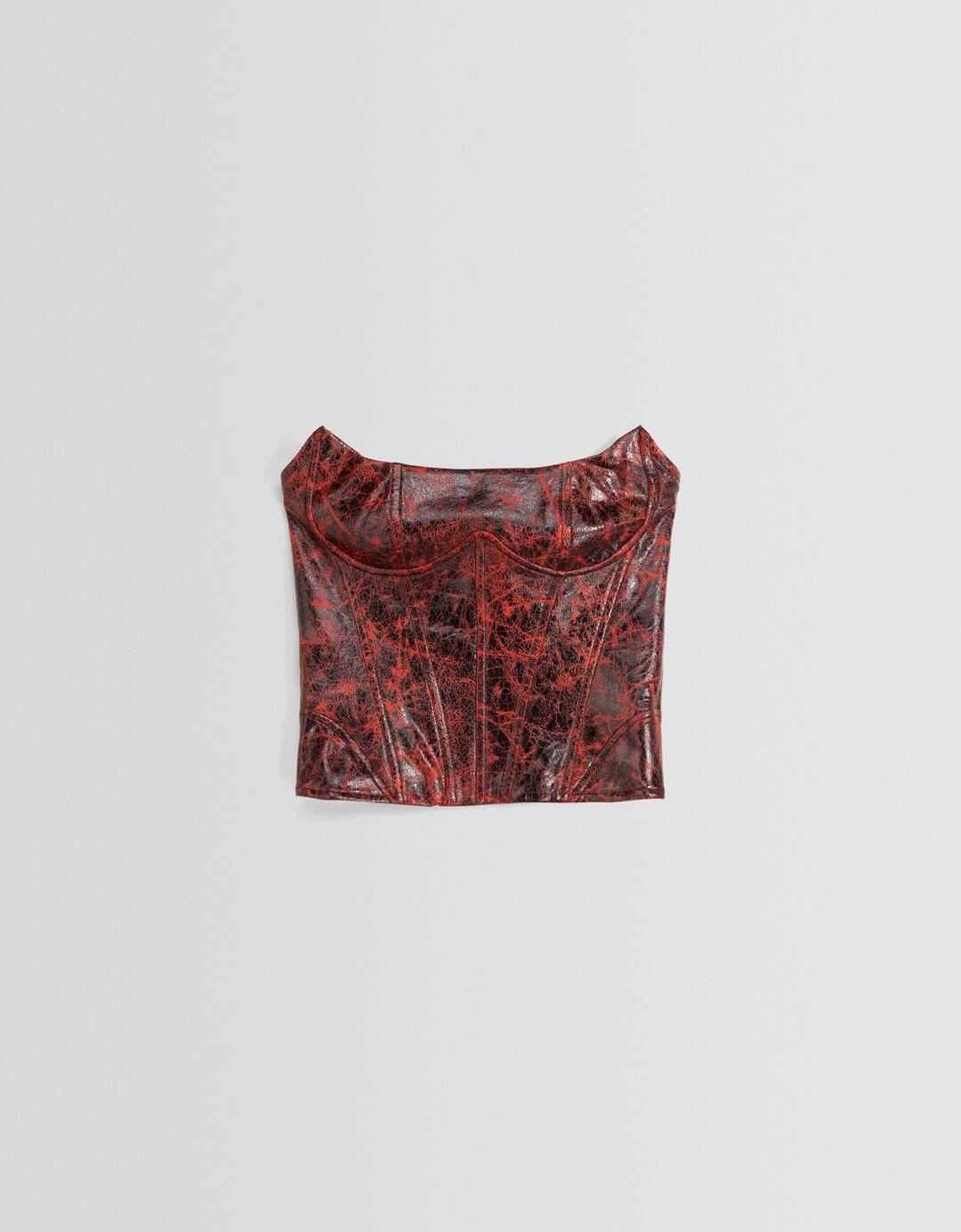 Kunstnahast bandeau-topp
