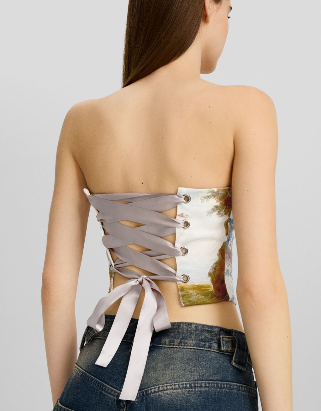 Printed corset top