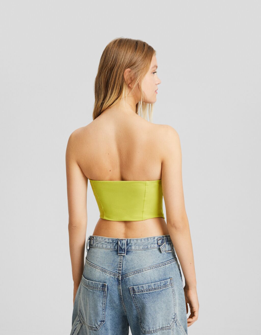 Hook And Eye Bandeau Knitted Top