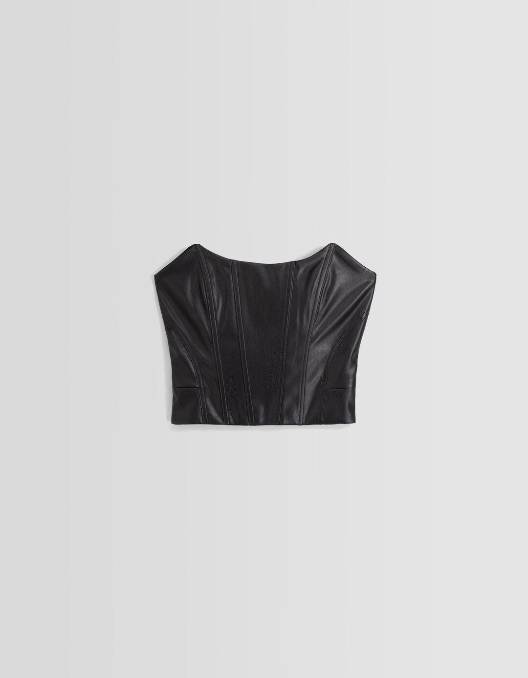 Top cropped bandeau efecto piel
