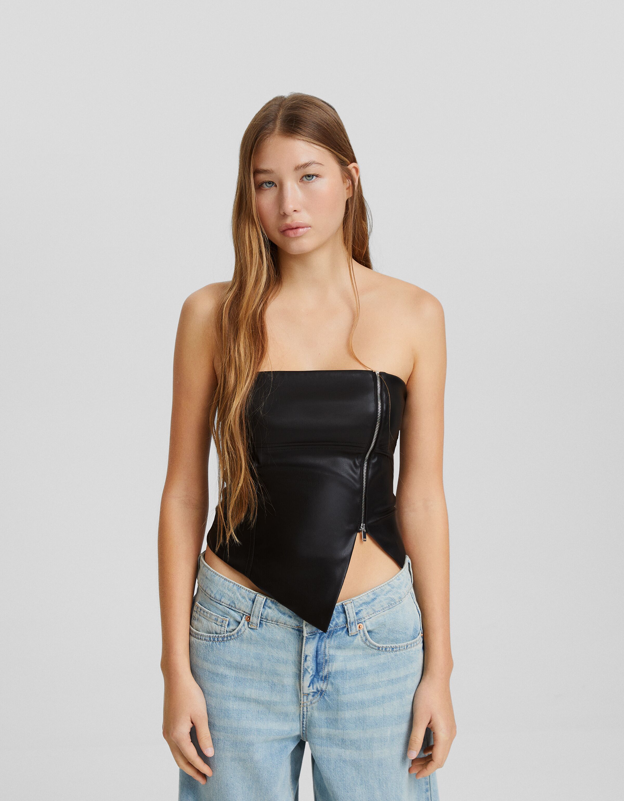 Bershka leather on sale