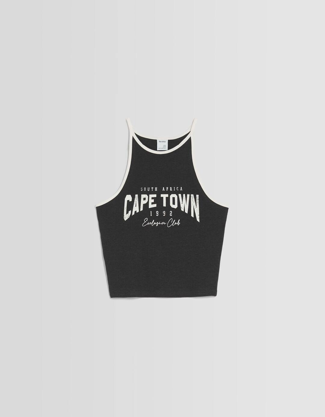 Camiseta tirantes rib print