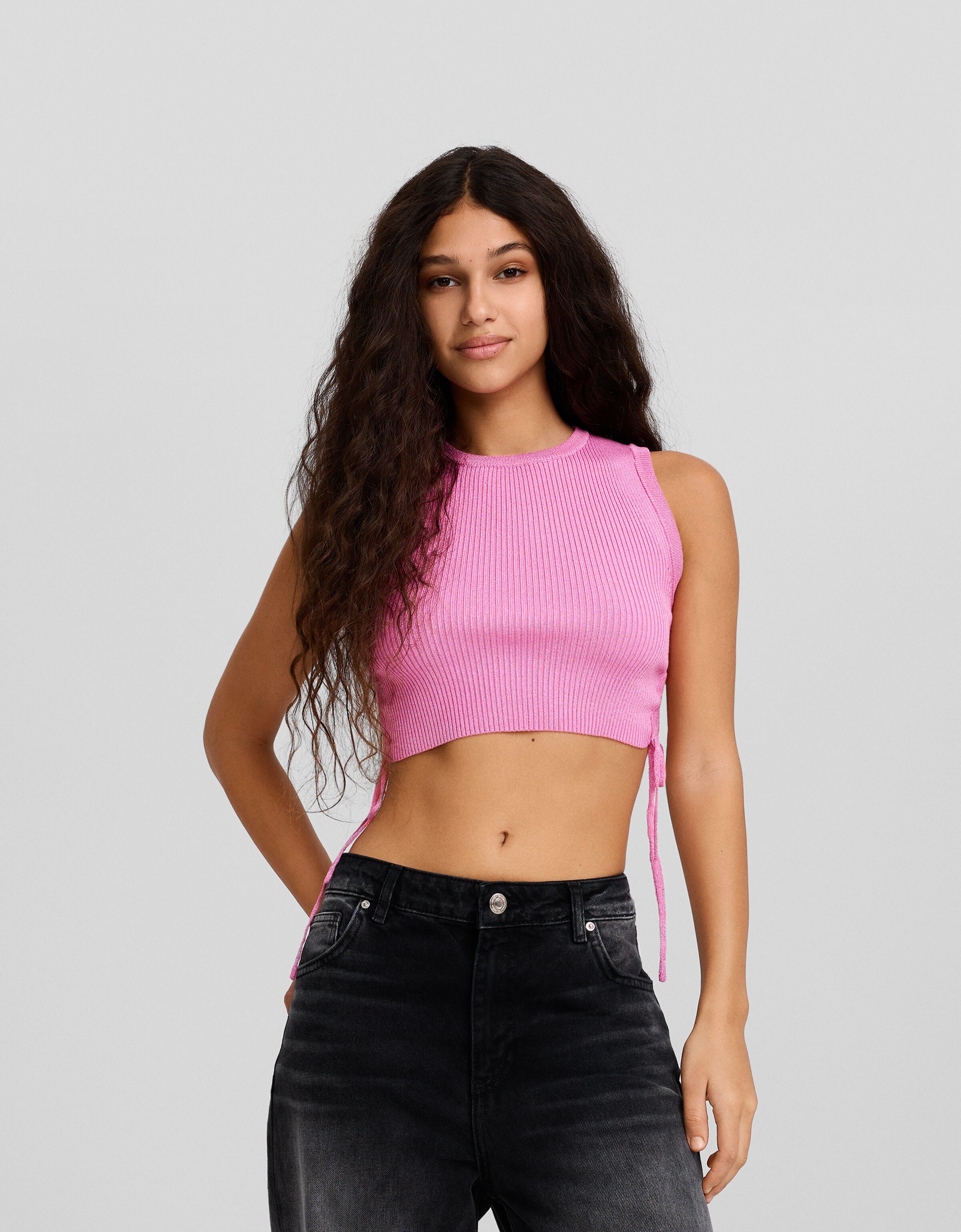 Top sin mangas online bershka