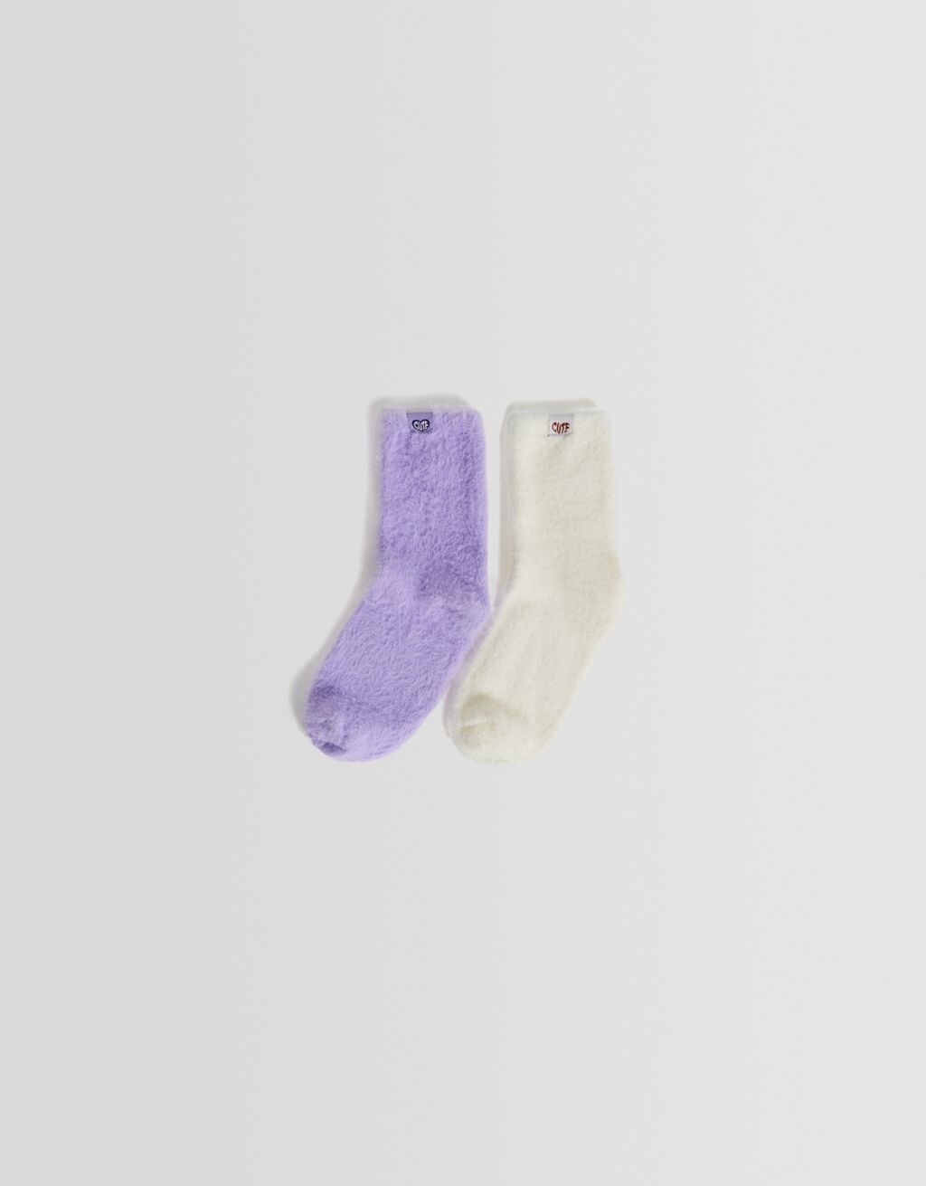 2 pack of faux fur socks