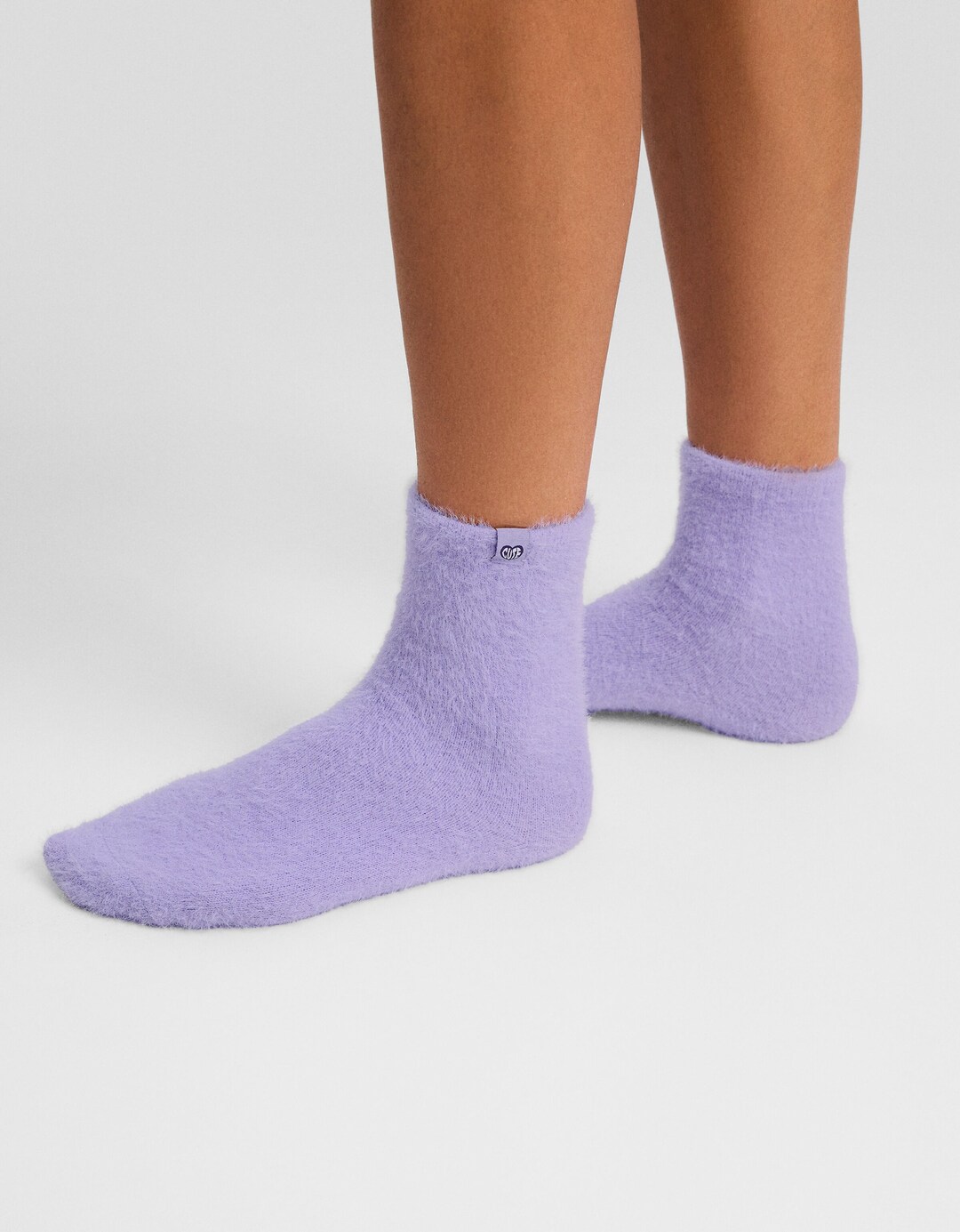 Balení 2 ponožek s umělou kožešinou