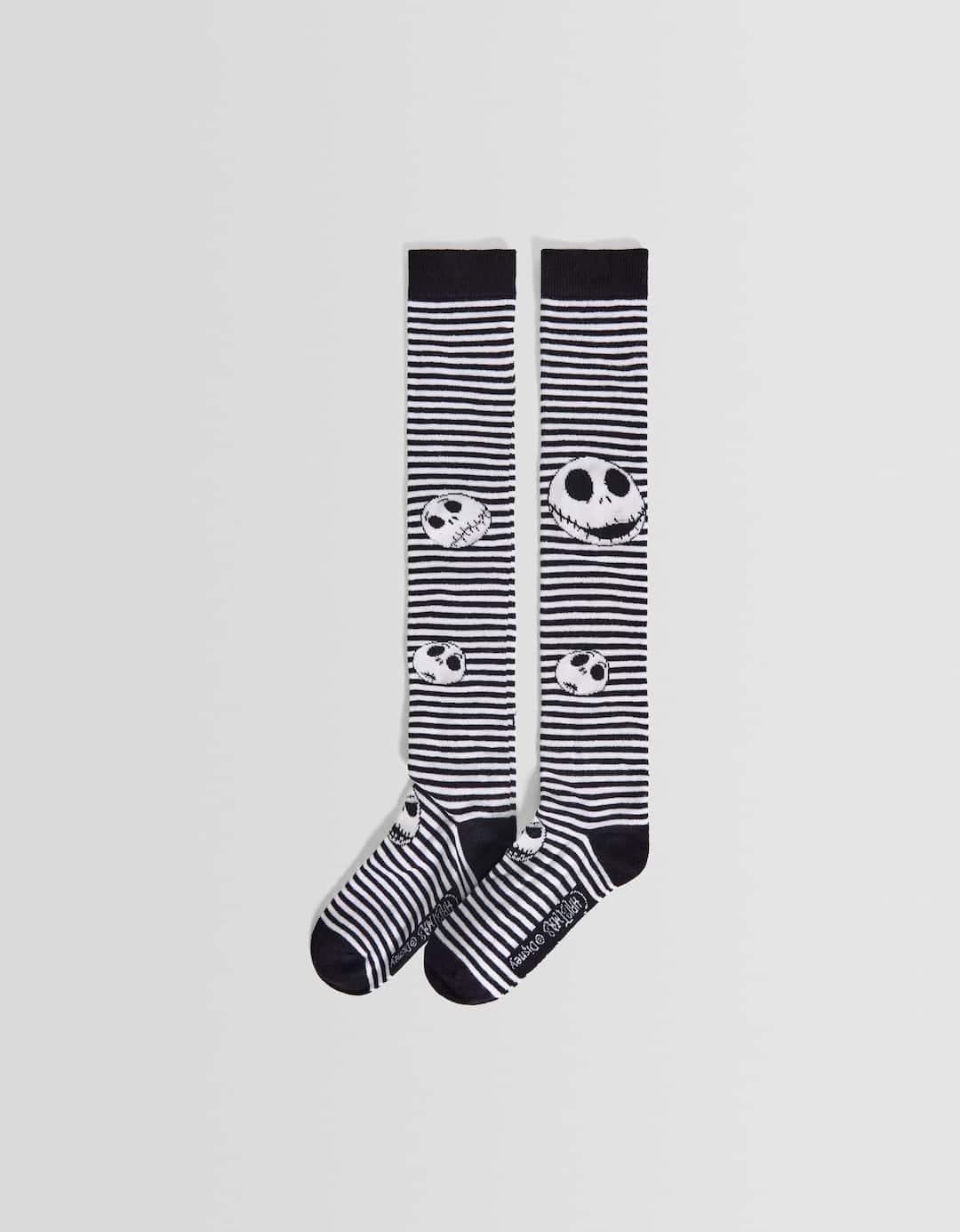 Nightmare before Christmas socks with stripe print