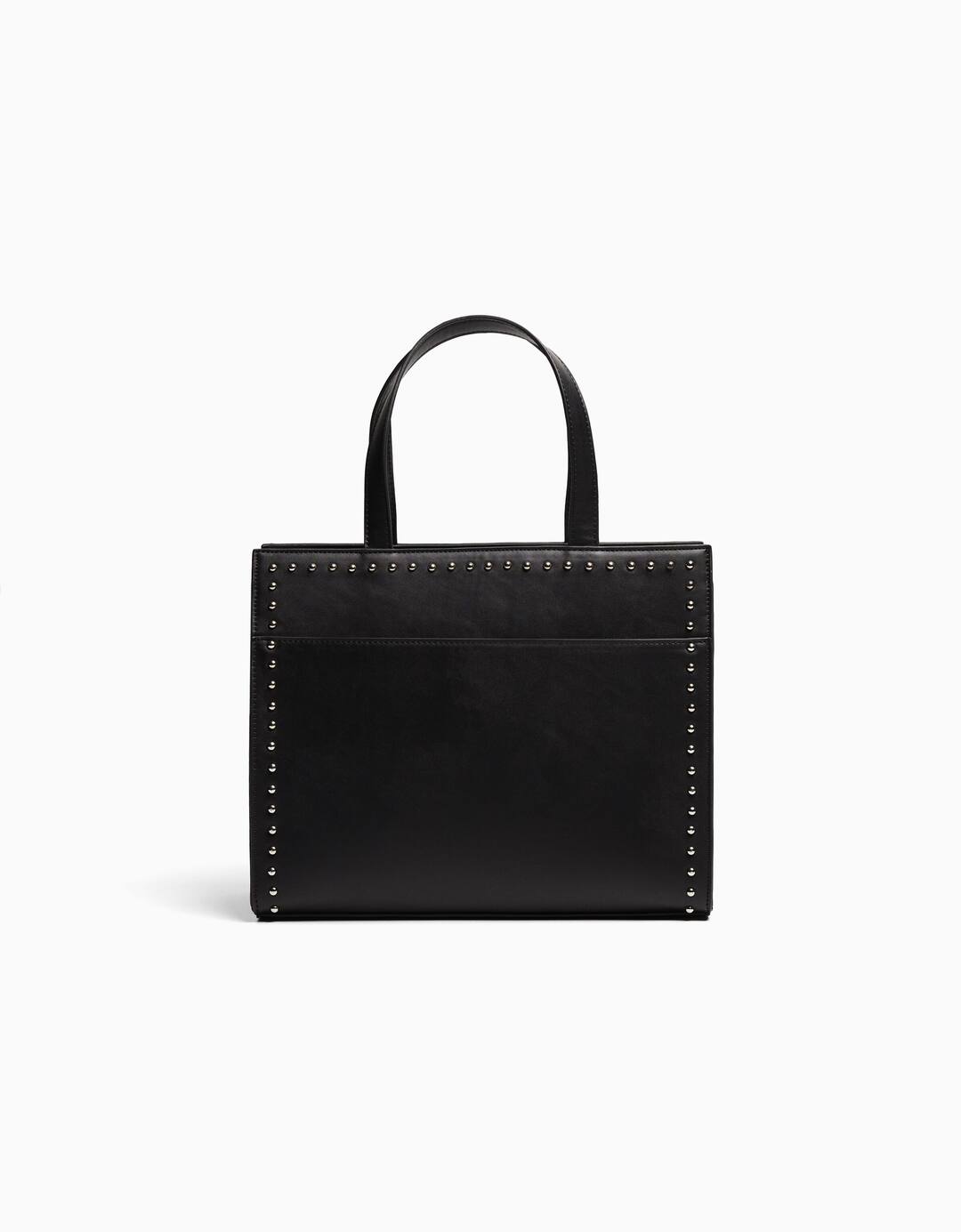 Studded multi-way tote bag