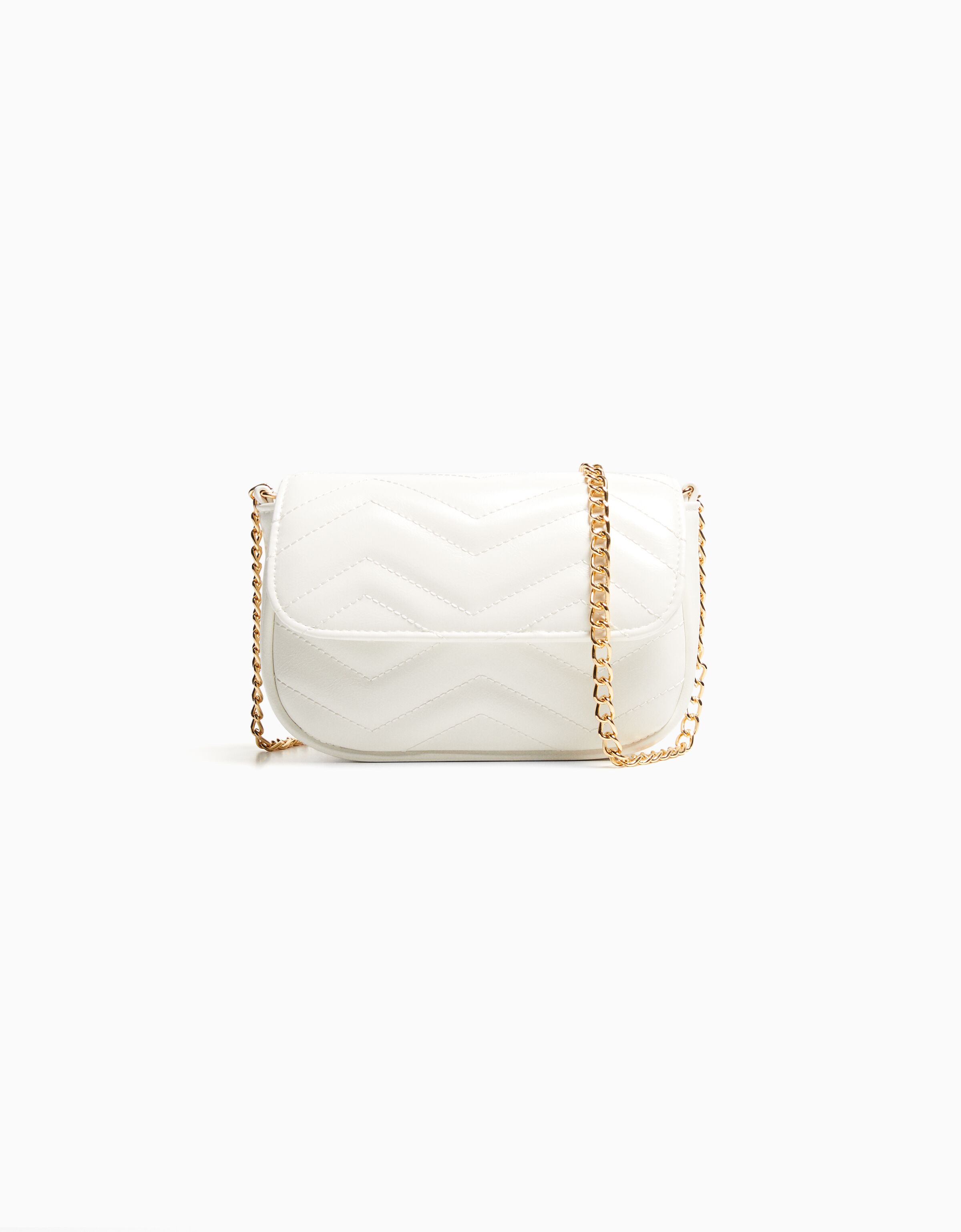 Bolso bandolera acolchada efecto piel Mujer Bershka
